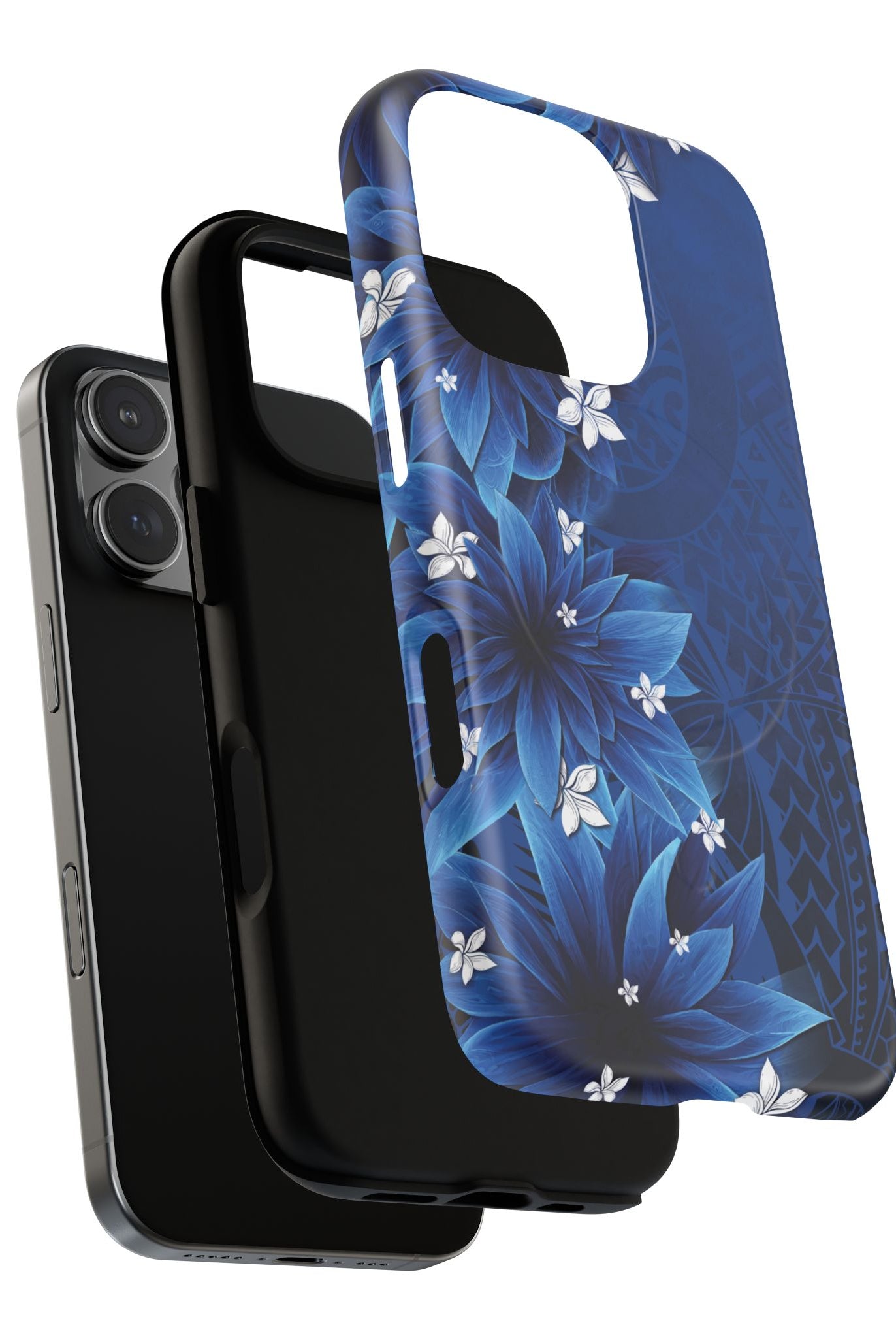 Hoku Pua MagSafe iPhone Case Side View - Dual Layer Drop Protection Hawaiian Phone Case - The Local Banyan