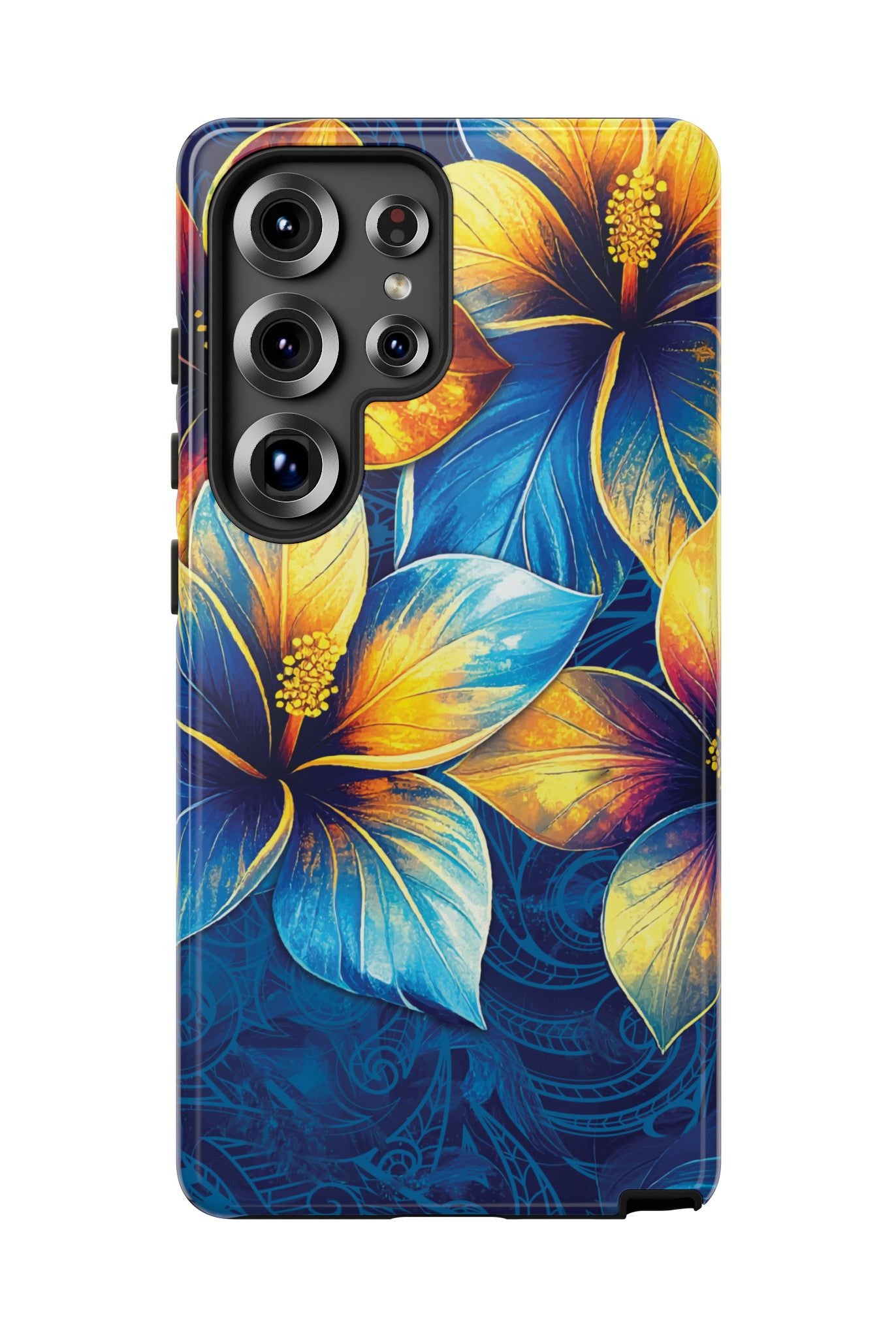 Pua La Tough Samsung Galaxy Case Side View - Dual Layer Drop Protection Hawaiian Phone Case - The Local Banyan