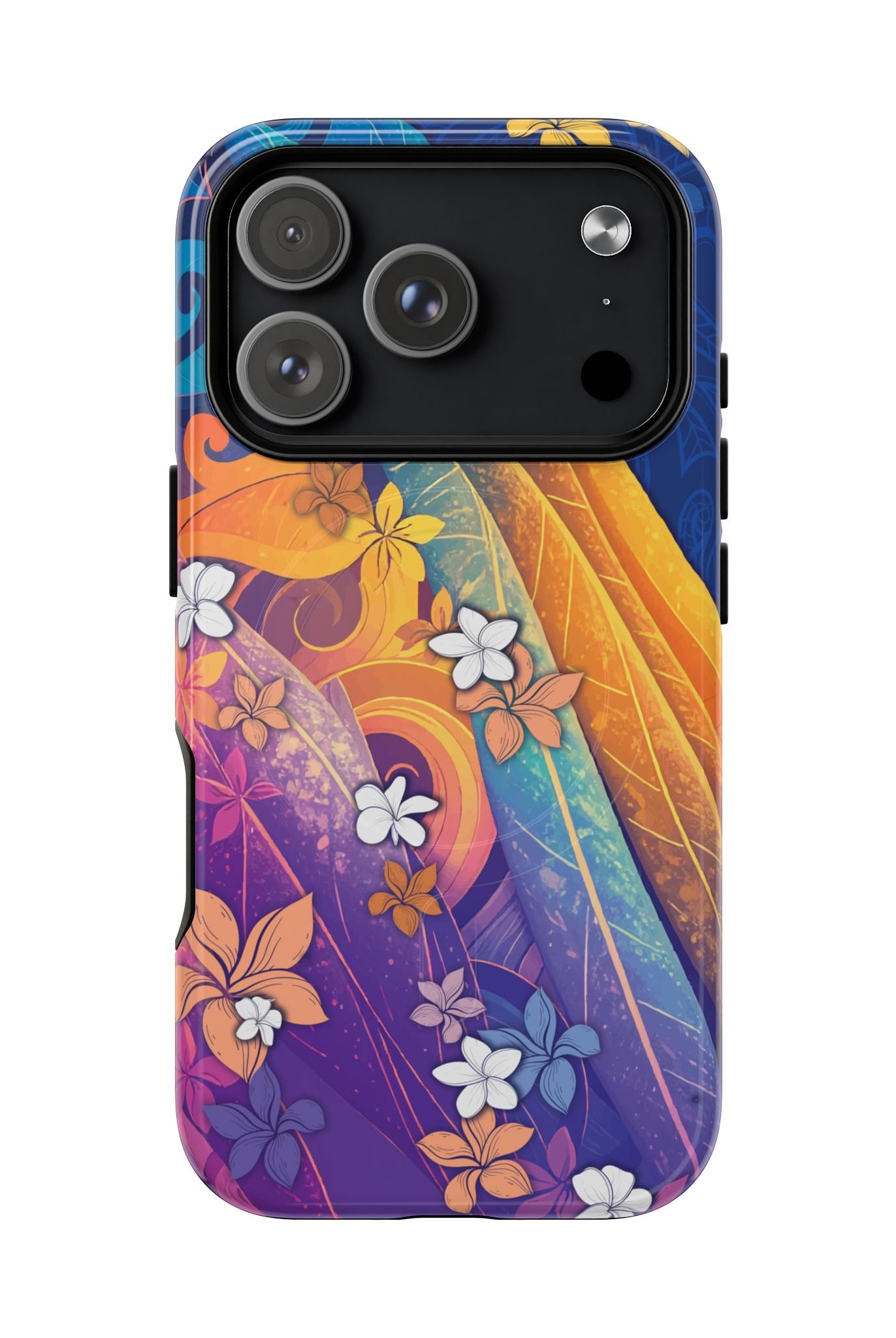 Mauna Sunrise MagSafe iPhone Case Side View - Dual Layer Drop Protection Hawaiian Phone Case - The Local Banyan