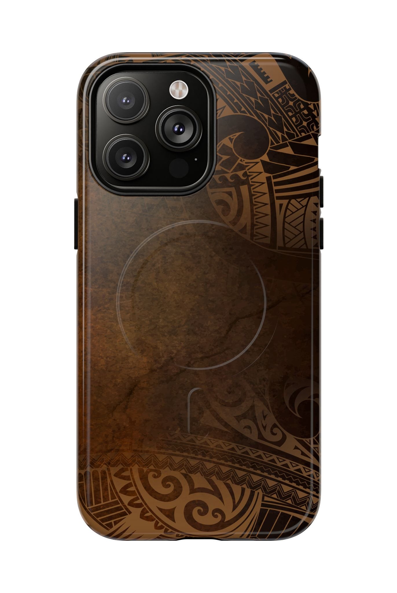 Aloha Aina MagSafe iPhone Case iPhone 14 Pro Max Glossy - Hawaiian Earth Tone Polynesian Tribal Design - The Local Banyan