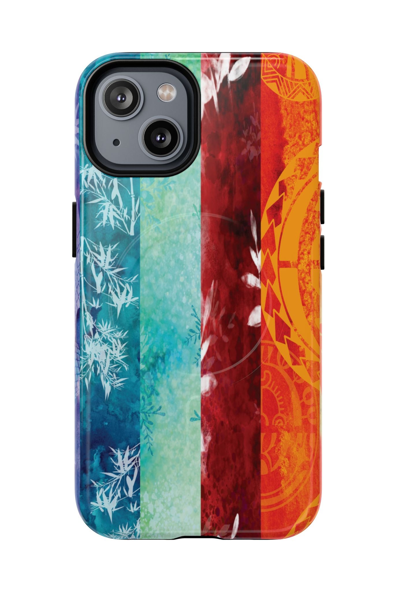 Island Vibes MagSafe iPhone Case iPhone 14 Glossy - Hawaiian Colorful Tropical Floral Design - The Local Banyan