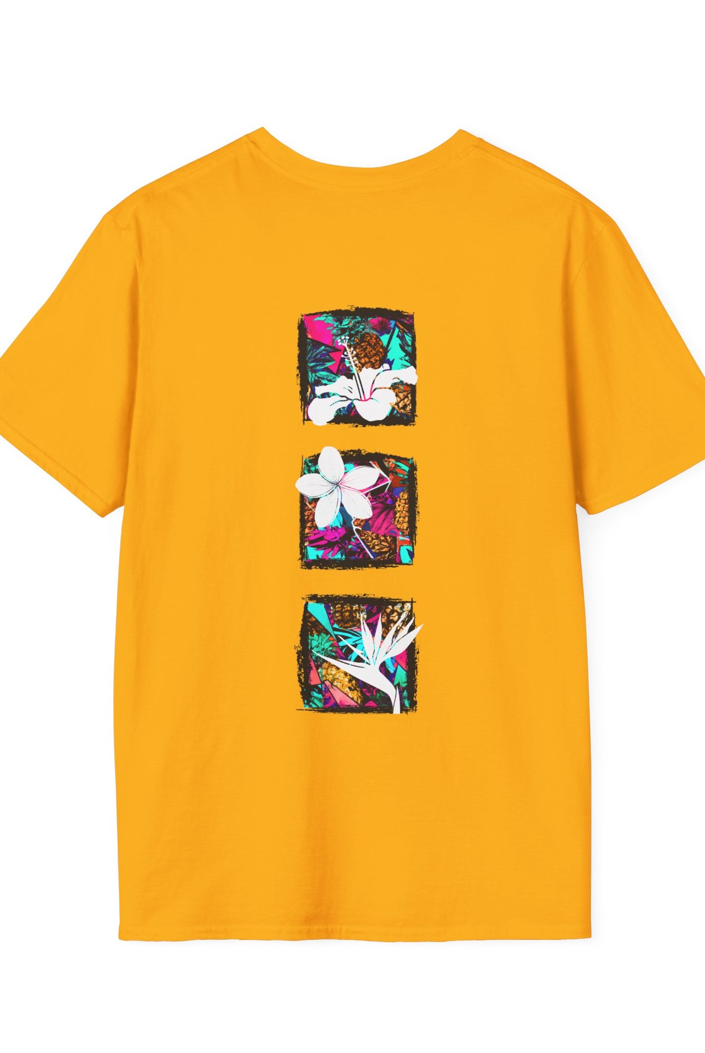 Pineapple Blossom Triad Soft Style Tee T-Shirt Gold S