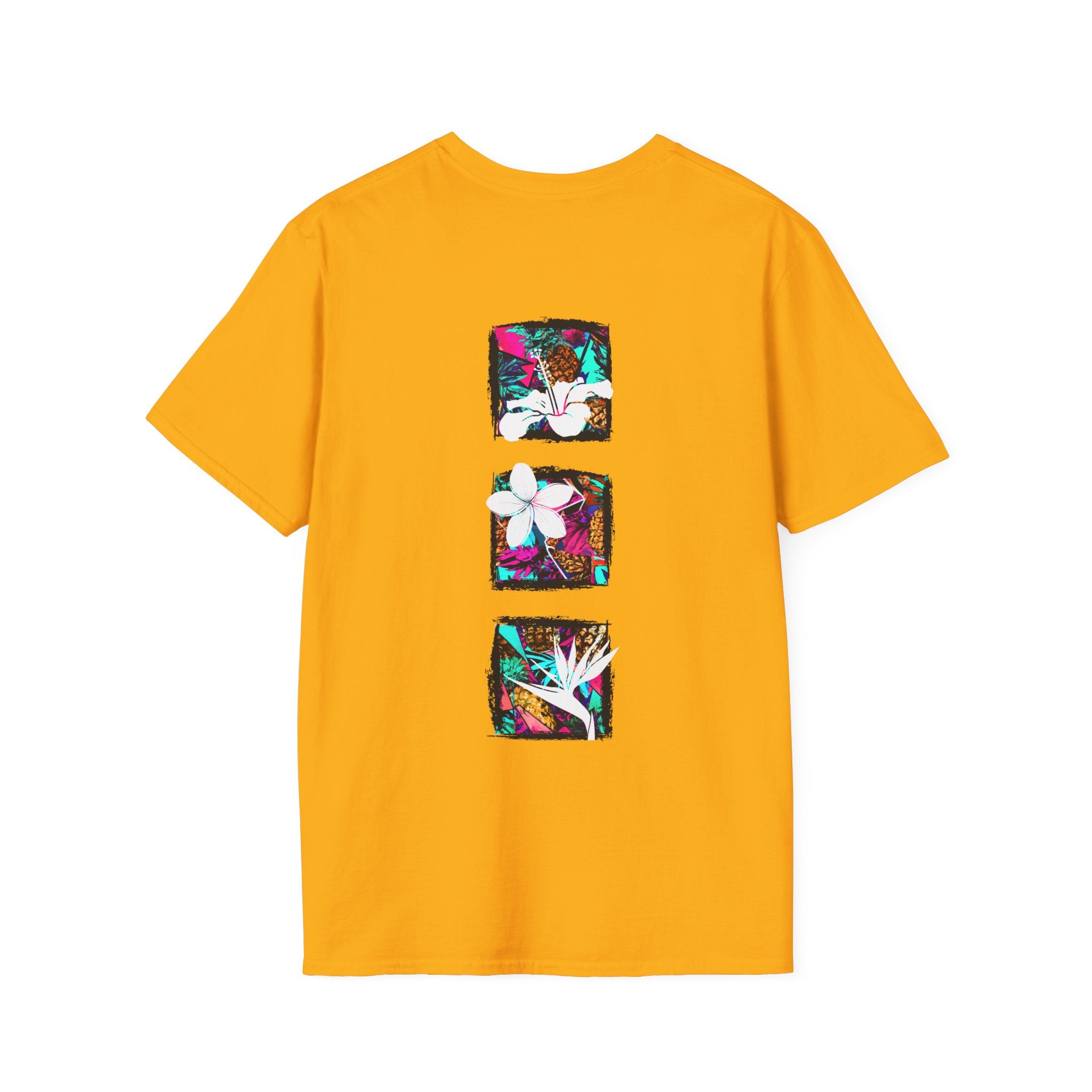 Pineapple Blossom Triad Soft Style Tee T-Shirt Gold S