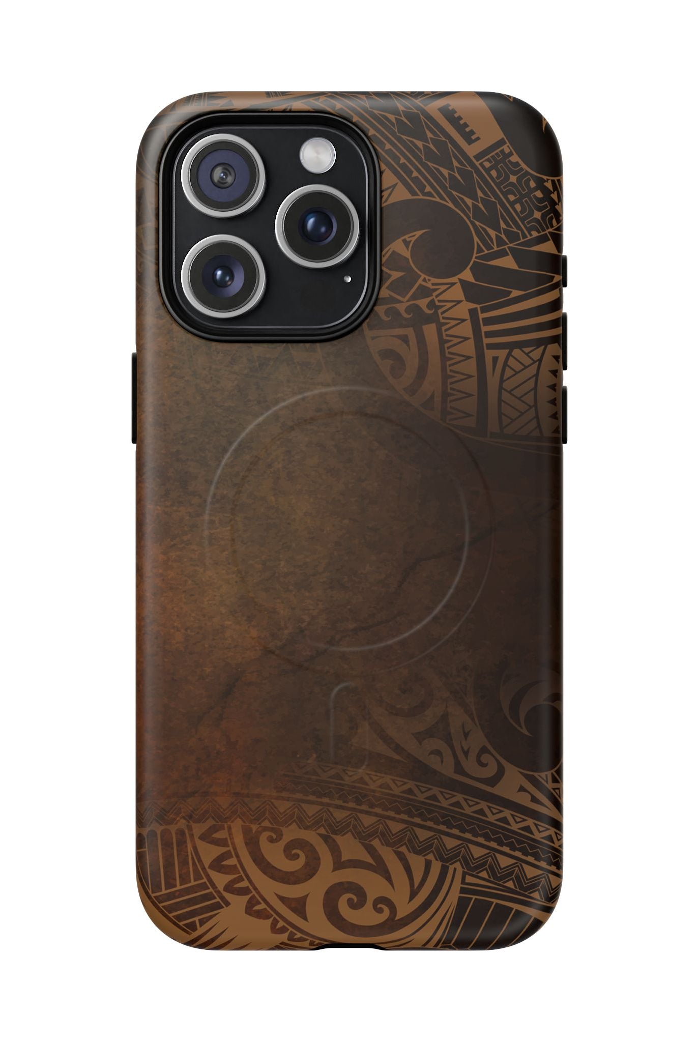 Aloha Aina MagSafe iPhone Case iPhone 15 Pro Max Matte - Hawaiian Earth Tone Polynesian Tribal Design - The Local Banyan