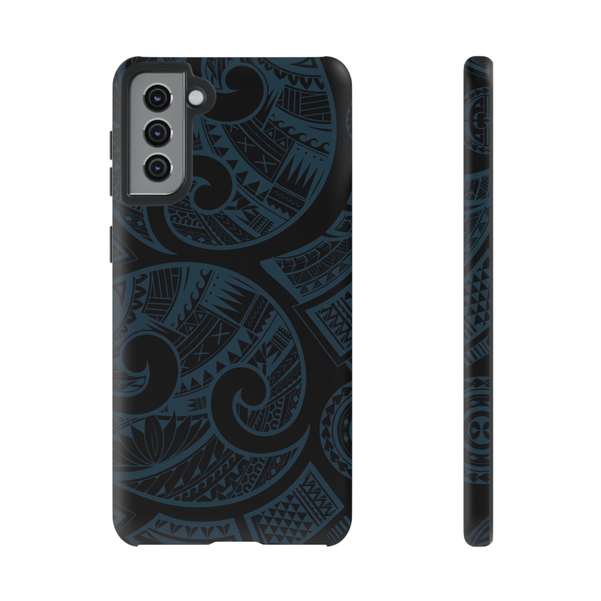Island Tribal Royal Teal Tough Case for Samsung Galaxy Phone Case The Local Banyan Samsung Galaxy S21 Plus Matte