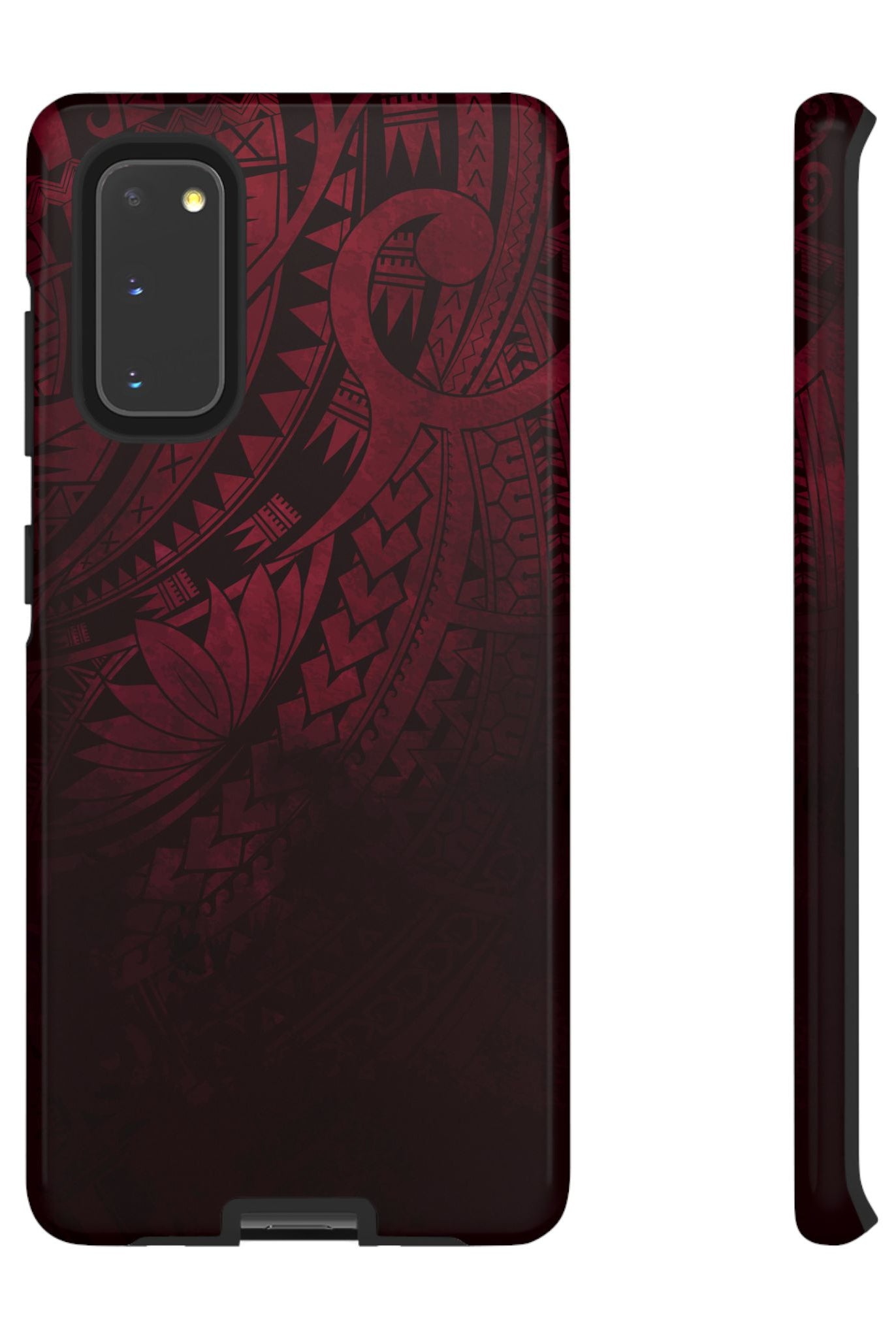 Eternal Ember Tough Samsung Galaxy Case Samsung Galaxy S20 Glossy - Hawaiian Red Tribal Polynesian Design - The Local Banyan