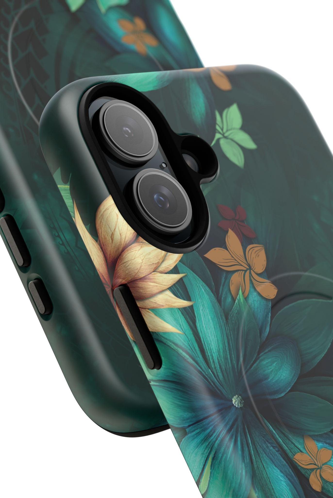 Aloha Whispers MagSafe iPhone Case Side View - Dual Layer Drop Protection Hawaiian Phone Case - The Local Banyan