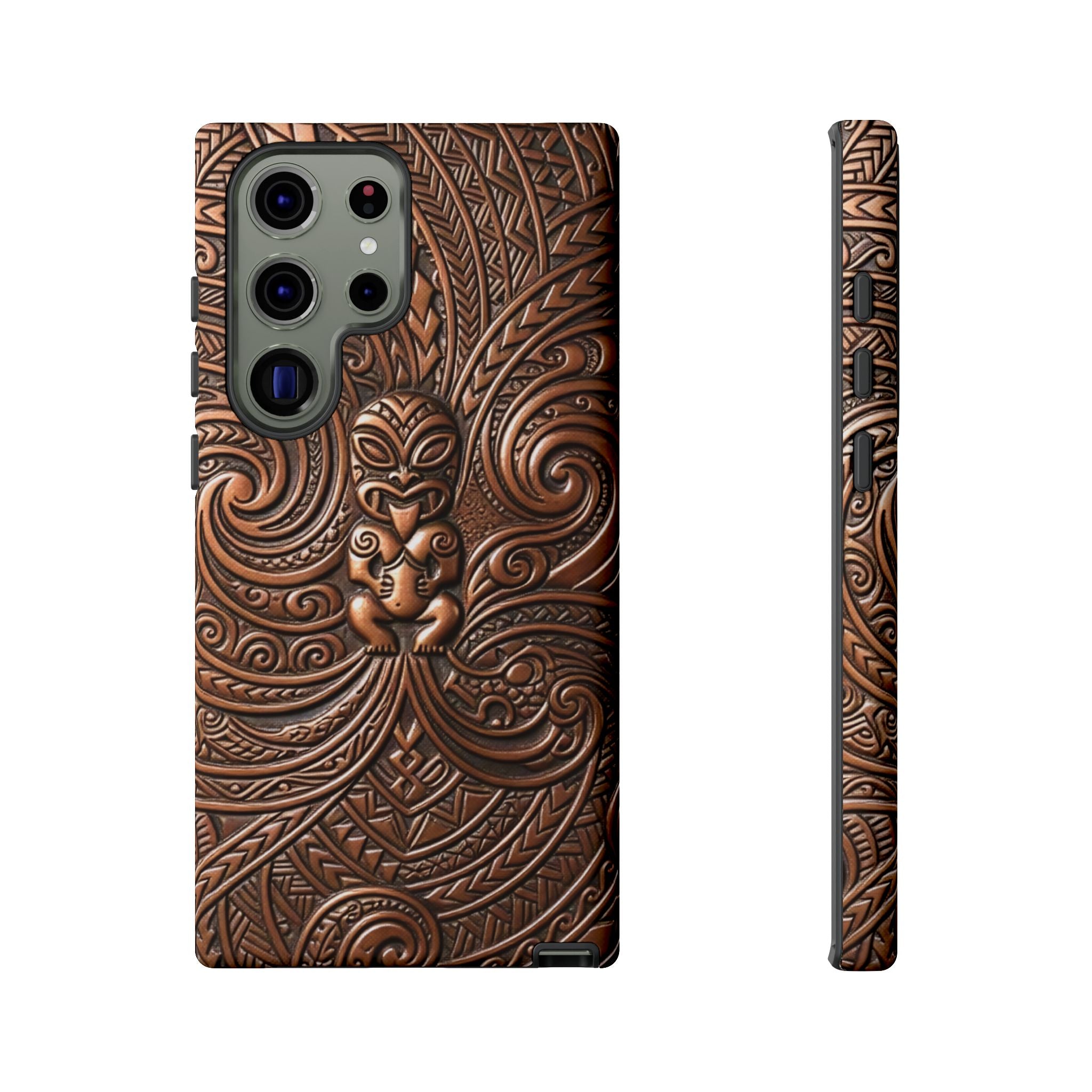 Paa Guardian Tough Samsung Galaxy Case Side View - Dual Layer Drop Protection Hawaiian Phone Case - The Local Banyan