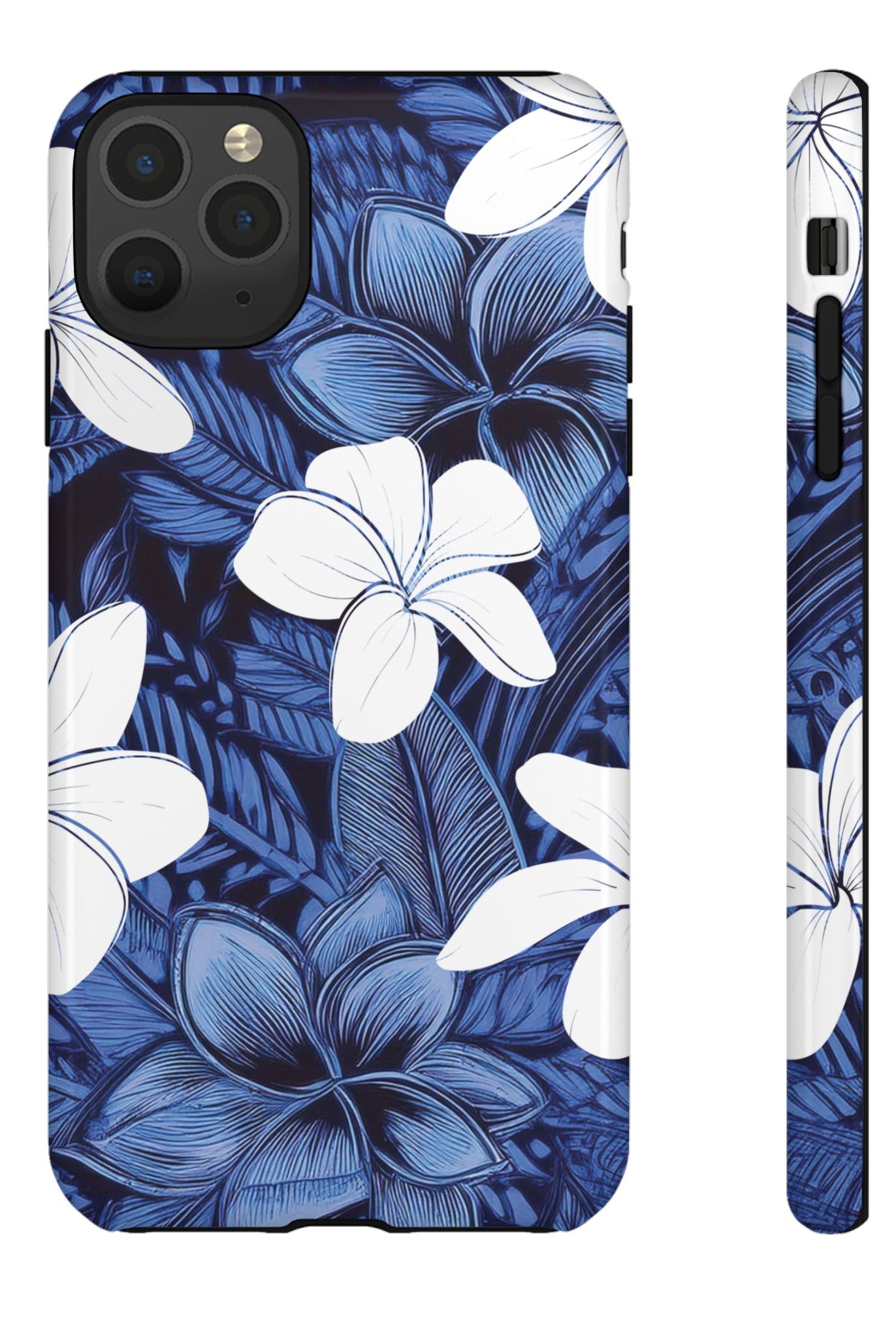 Eternal Blue Plumeria Tough Case for iPhone Phone Case The Local Banyan