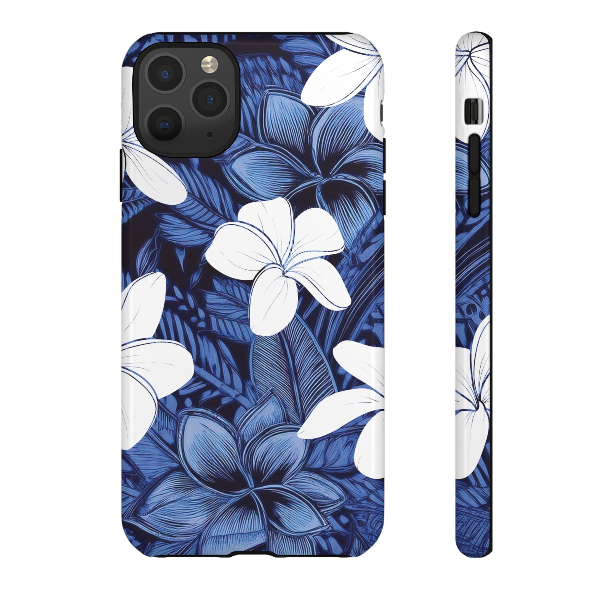Eternal Blue Plumeria Tough Case for iPhone Phone Case The Local Banyan
