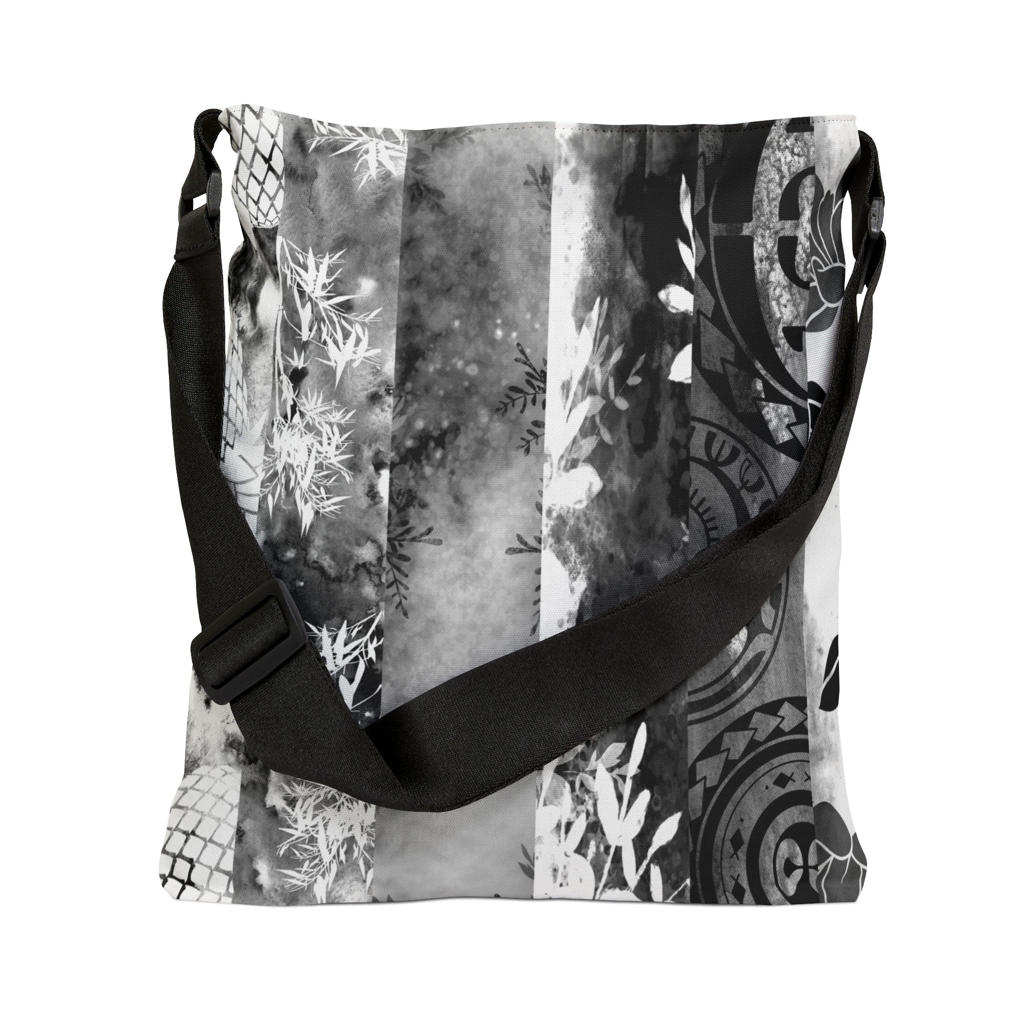 Monochrome Oasis Tote Bag with Adjustable Strap Totes