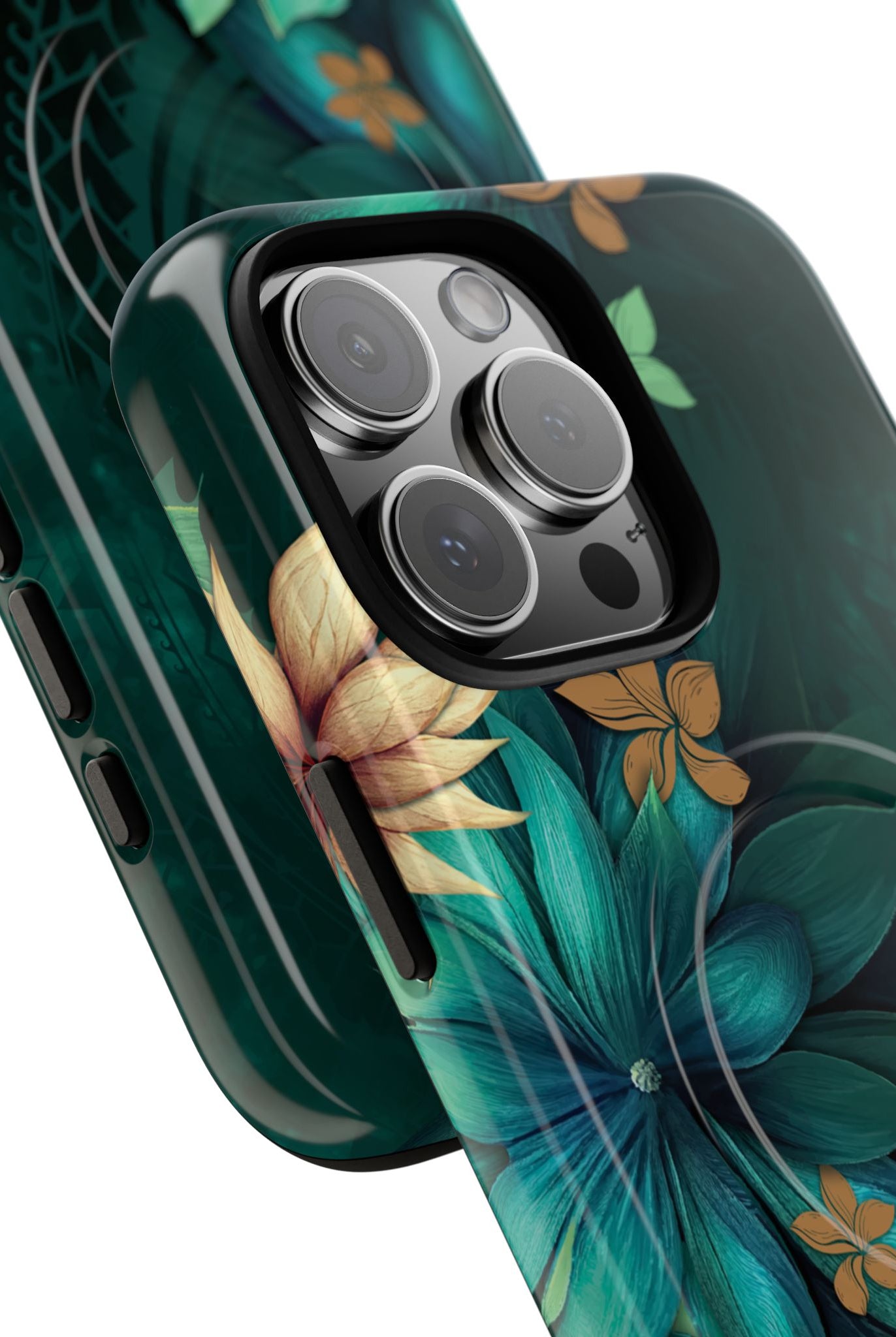 Aloha Whispers MagSafe iPhone Case Side View - Dual Layer Drop Protection Hawaiian Phone Case - The Local Banyan