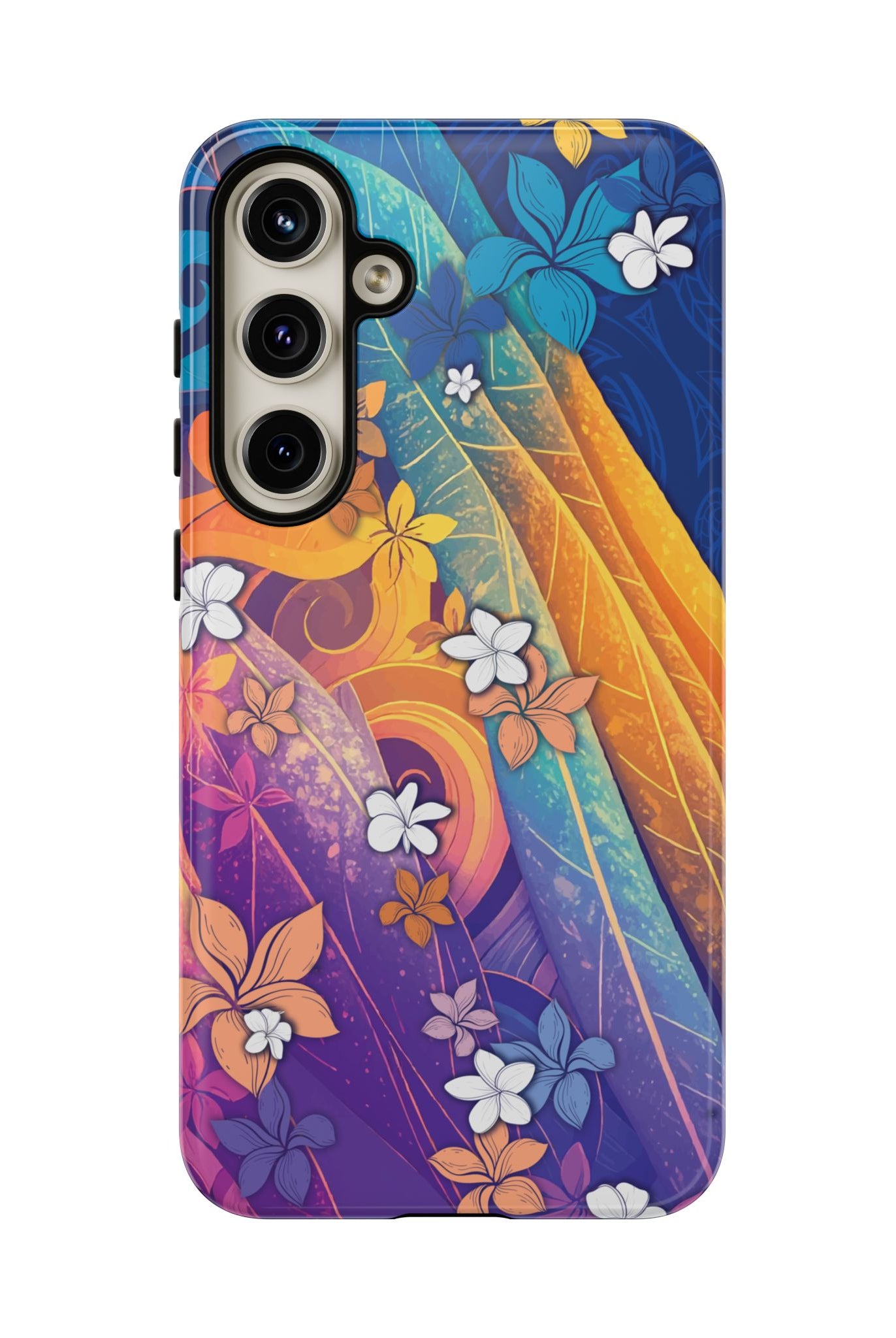 Mauna Sunrise Tough Samsung Galaxy Case Side View - Dual Layer Drop Protection Hawaiian Phone Case - The Local Banyan
