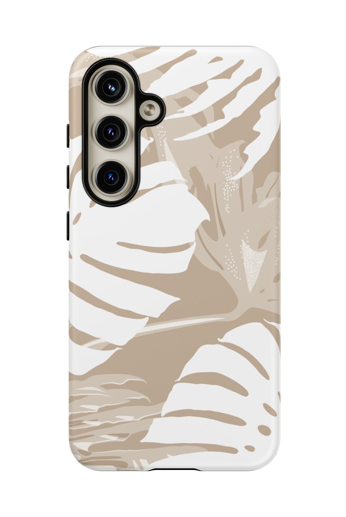 Exotic Monstera Tough Samsung Galaxy Case Side View - Dual Layer Drop Protection Hawaiian Phone Case - The Local Banyan