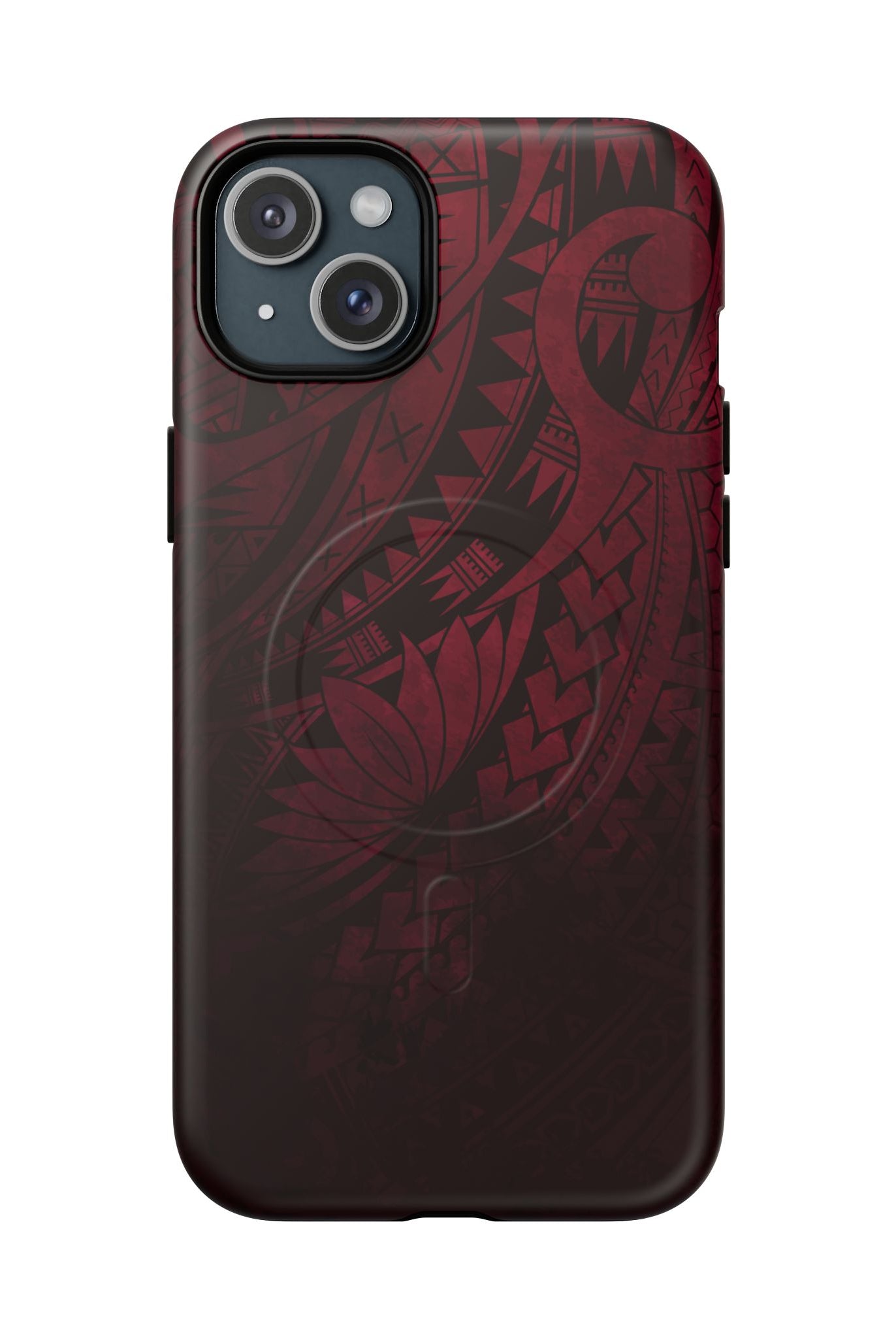 Eternal Ember MagSafe iPhone Case iPhone 15 Plus Matte - Hawaiian Red Tribal Polynesian Design - The Local Banyan