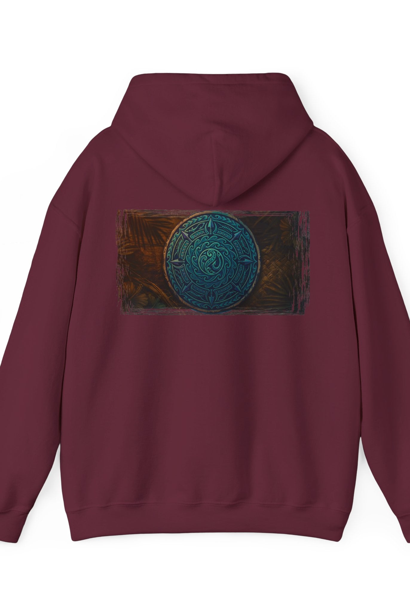 Makau Mana Heavy Blended Hooded Sweatshirt Maroon S The Local Banyan