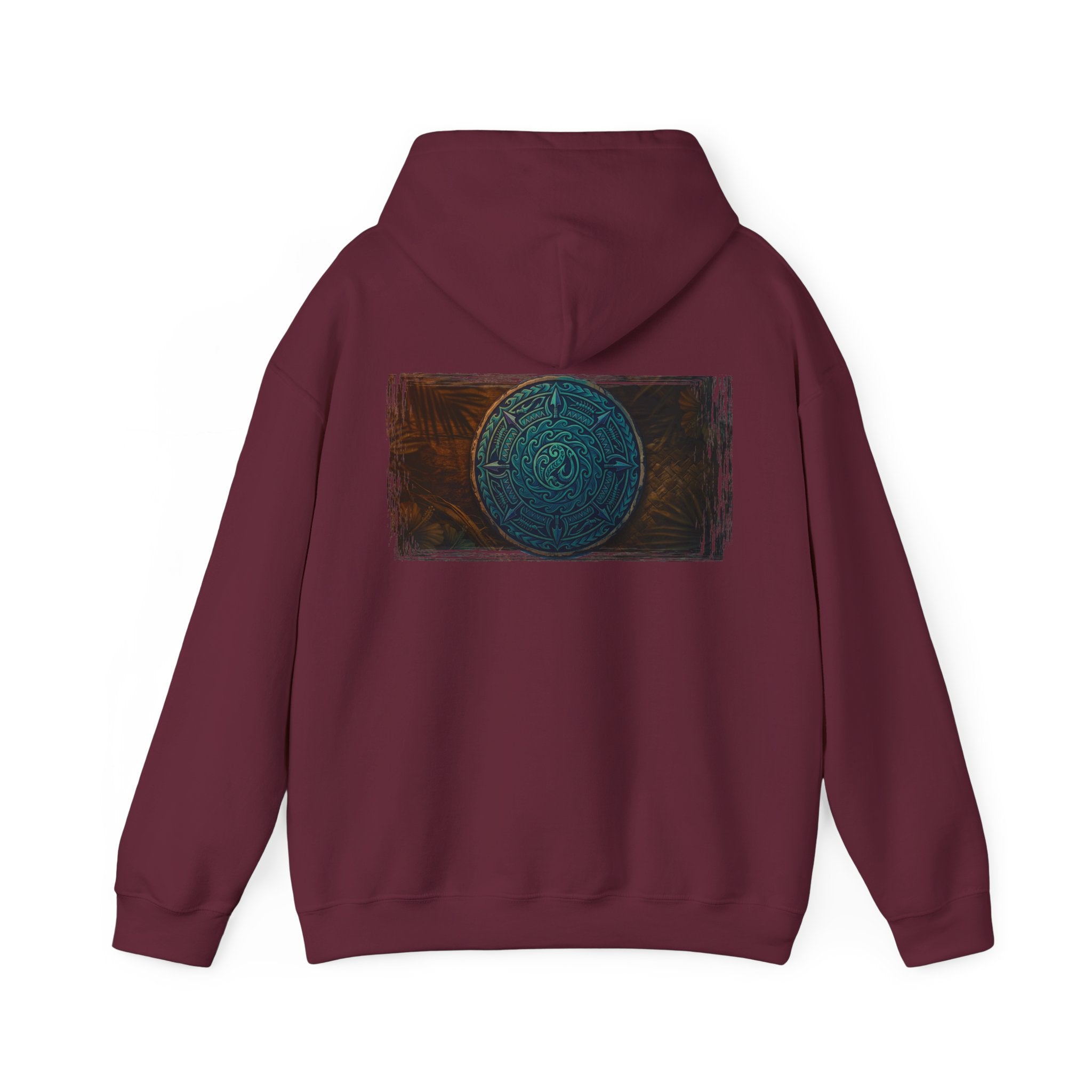 Makau Mana Heavy Blended Hooded Sweatshirt Maroon S The Local Banyan