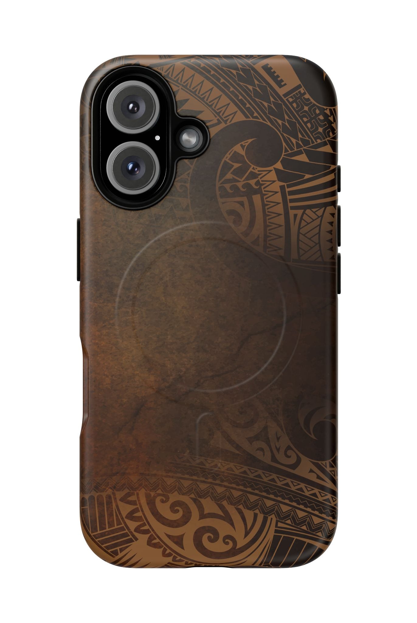 Aloha Aina MagSafe iPhone Case iPhone 16 Matte - Hawaiian Earth Tone Polynesian Tribal Design - The Local Banyan