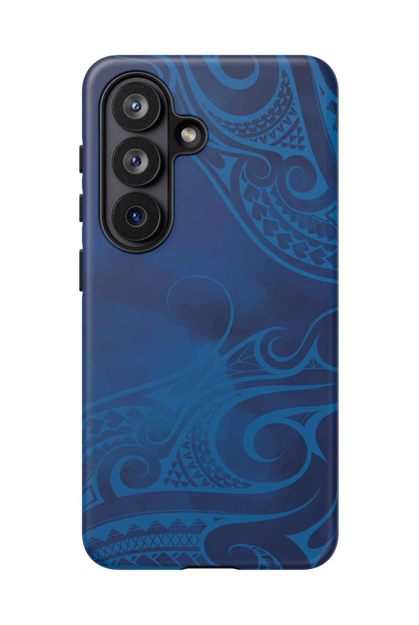 Woman holding Kai Legacy Tough Samsung Galaxy Case - Hawaiian Ocean Blue Polynesian Tribal Design - The Local Banyan
