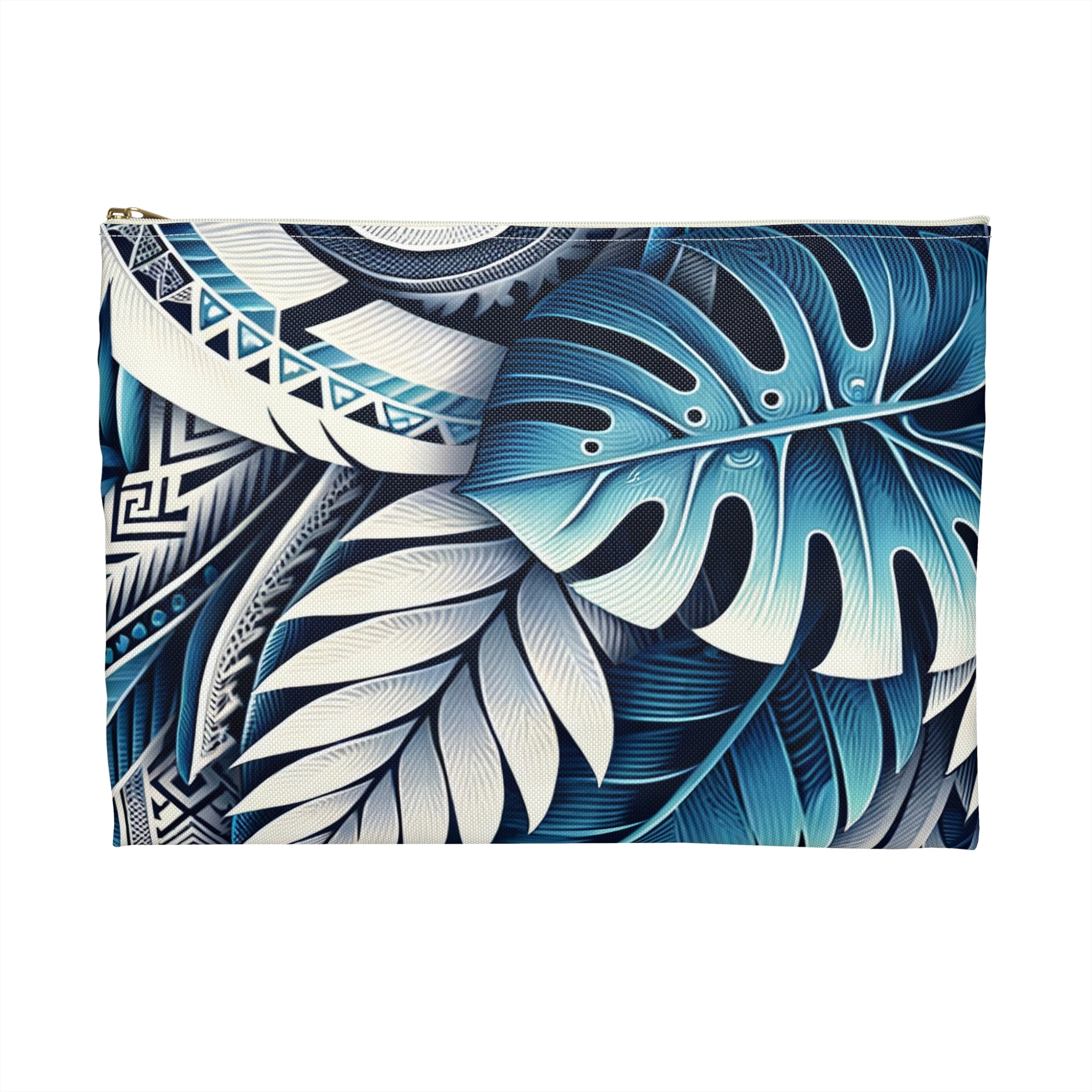 Paradise Tribal Travel Pouch Pouches The Local Banyan Large White zipper