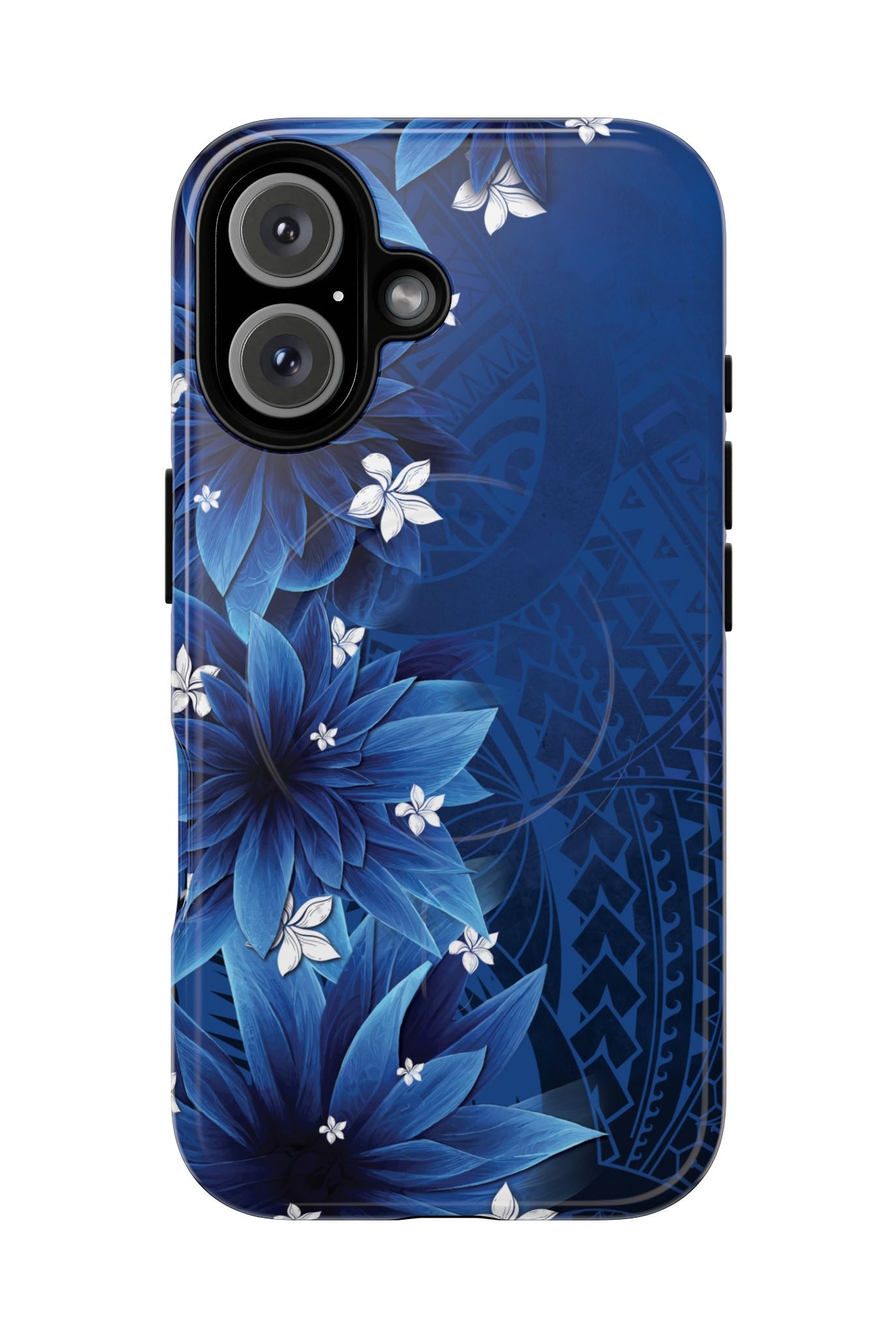 Hoku Pua MagSafe iPhone Case iPhone 16 Glossy - Hawaiian Blue Star Flower Polynesian Design - The Local Banyan