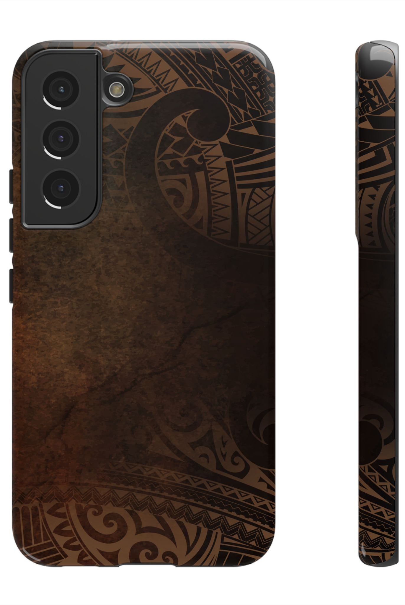 Aloha Aina Tough Samsung Galaxy Case Samsung Galaxy S22 Glossy - Hawaiian Earth Tone Polynesian Tribal Design - The Local Banyan