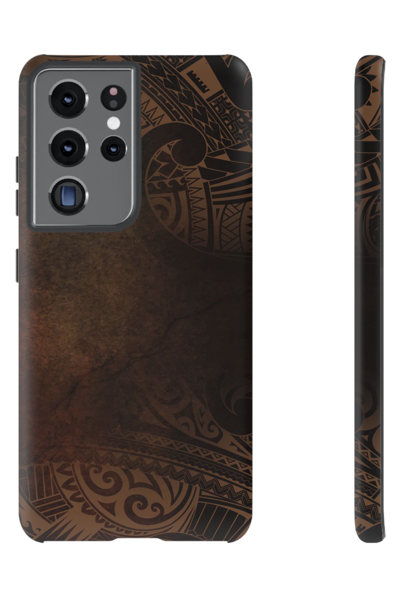 Aloha Aina Tough Samsung Galaxy Case Samsung Galaxy S21 Ultra Matte - Hawaiian Earth Tone Polynesian Tribal Design - The Local Banyan