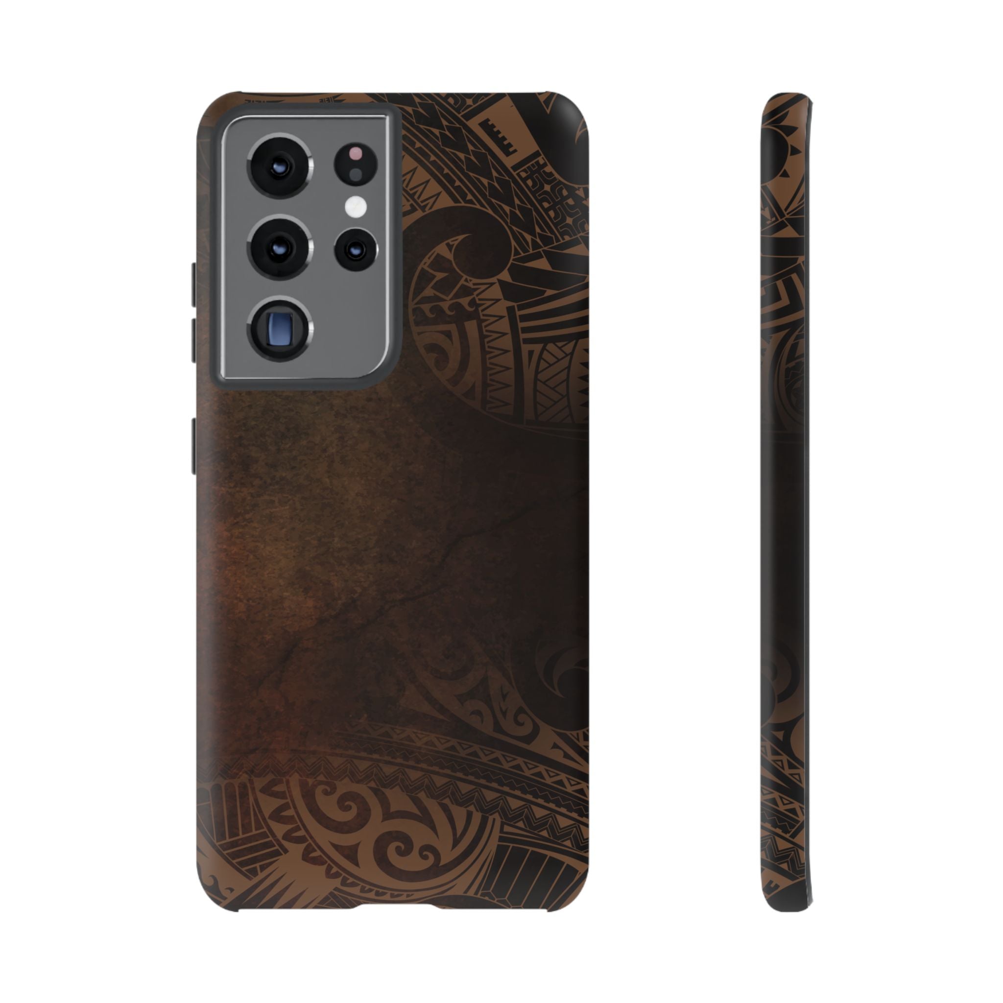 Aloha Aina Tough Samsung Galaxy Case Samsung Galaxy S21 Ultra Matte - Hawaiian Earth Tone Polynesian Tribal Design - The Local Banyan