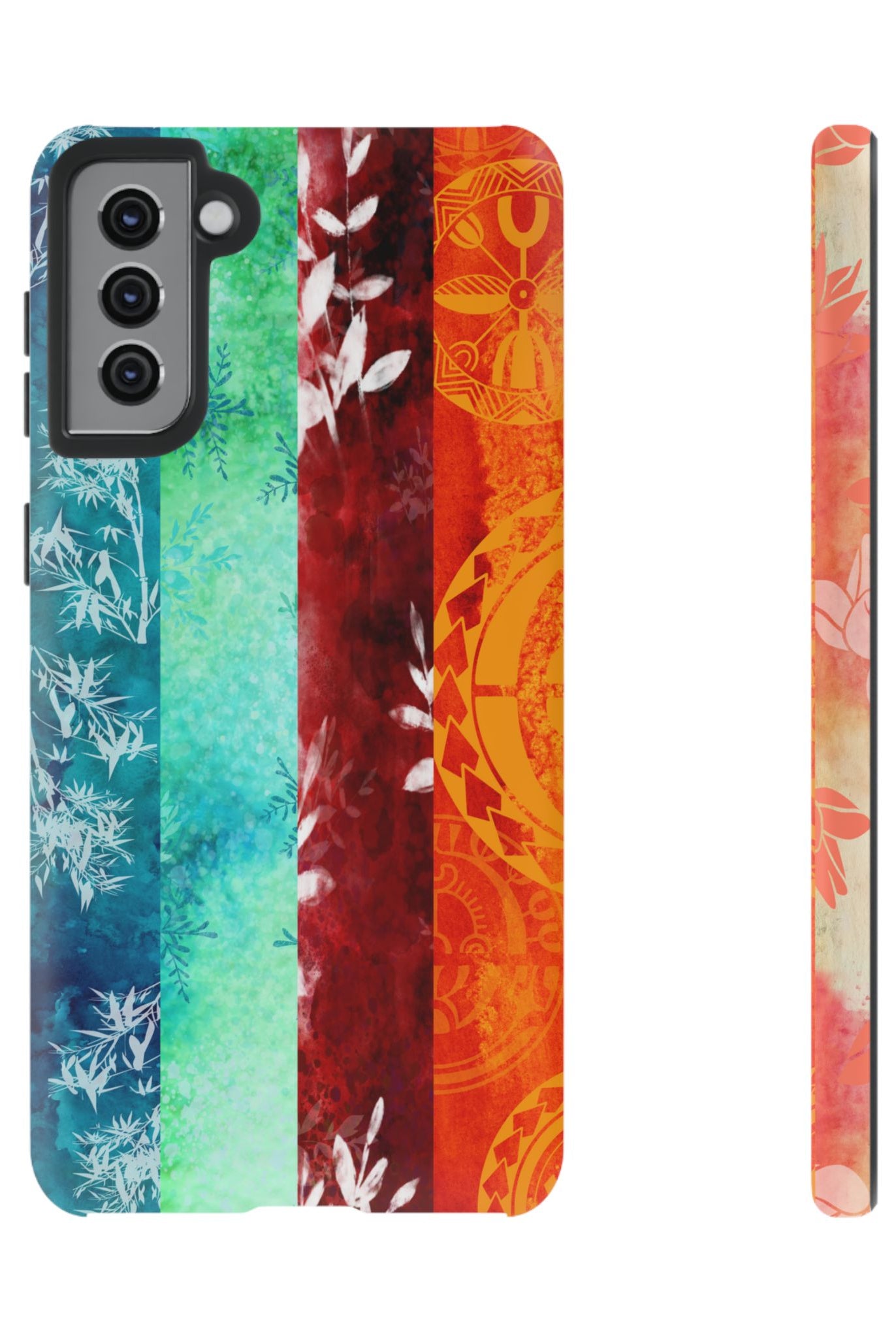 Island Vibes Tough Samsung Galaxy Case Samsung Galaxy S21 Plus Matte - Hawaiian Colorful Tropical Floral Design - The Local Banyan