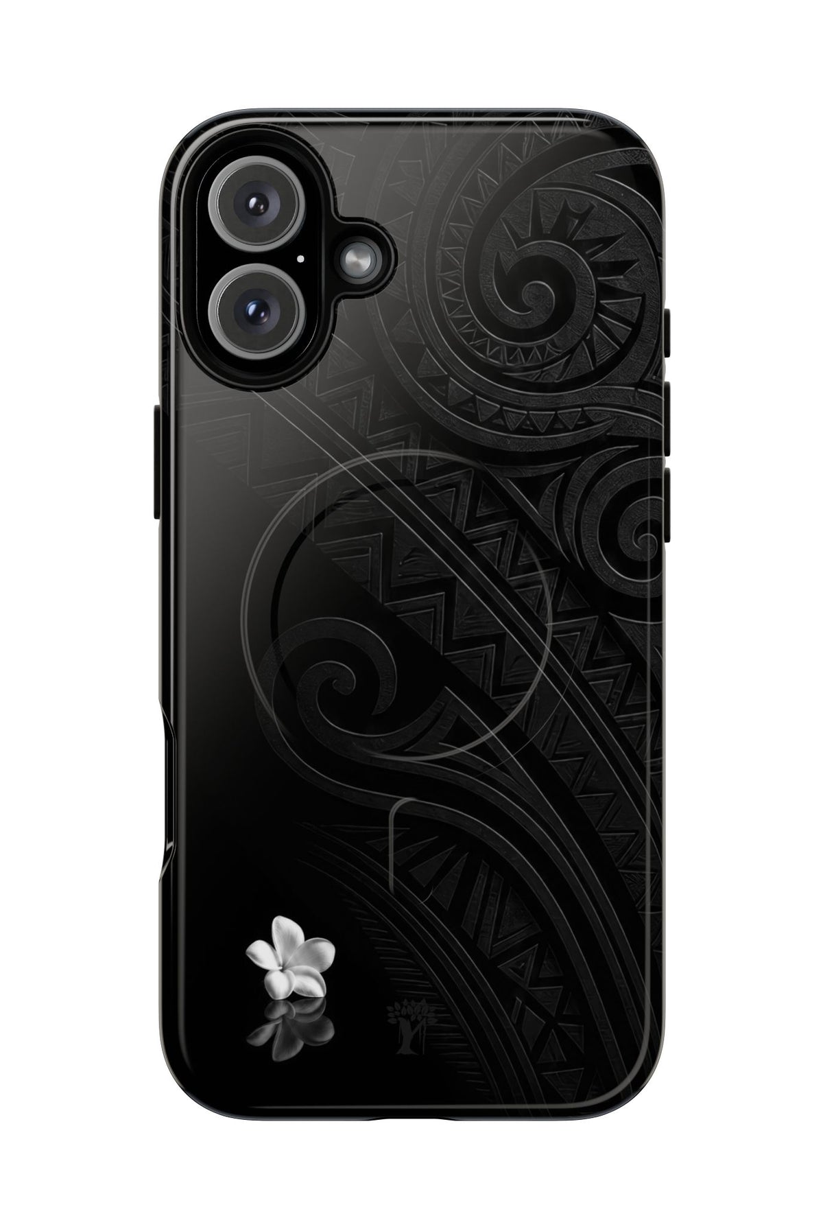 Plumeria Aka Magnetic Case for iPhone iPhone 16 Plus Glossy The Local Banyan