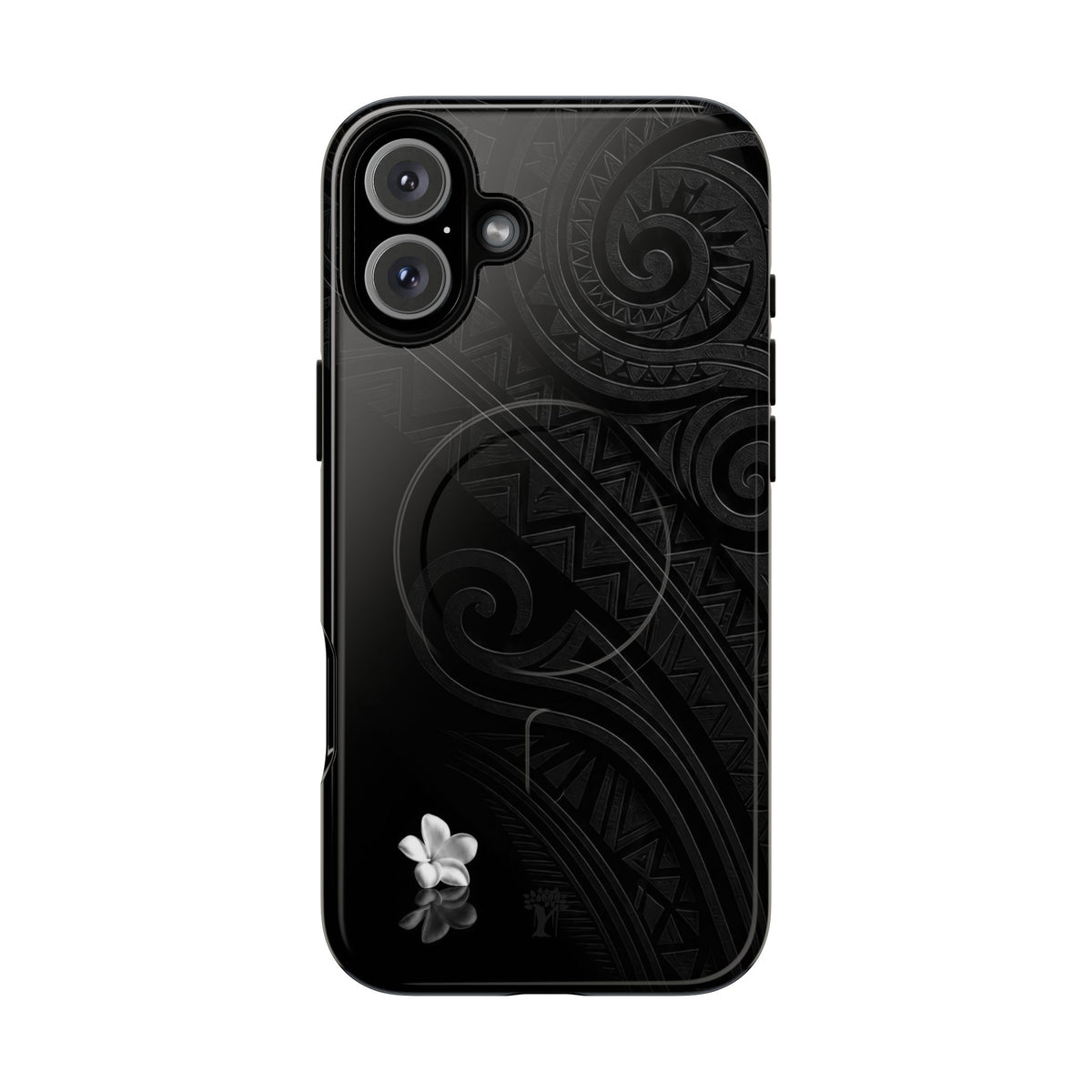 Plumeria Aka Magnetic Case for iPhone iPhone 16 Plus Glossy The Local Banyan