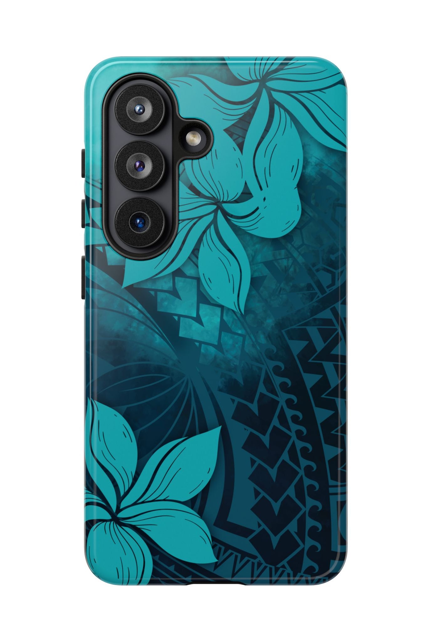 Moana Bloom Tough Samsung Galaxy Case Side View - Dual Layer Drop Protection Hawaiian Phone Case - The Local Banyan