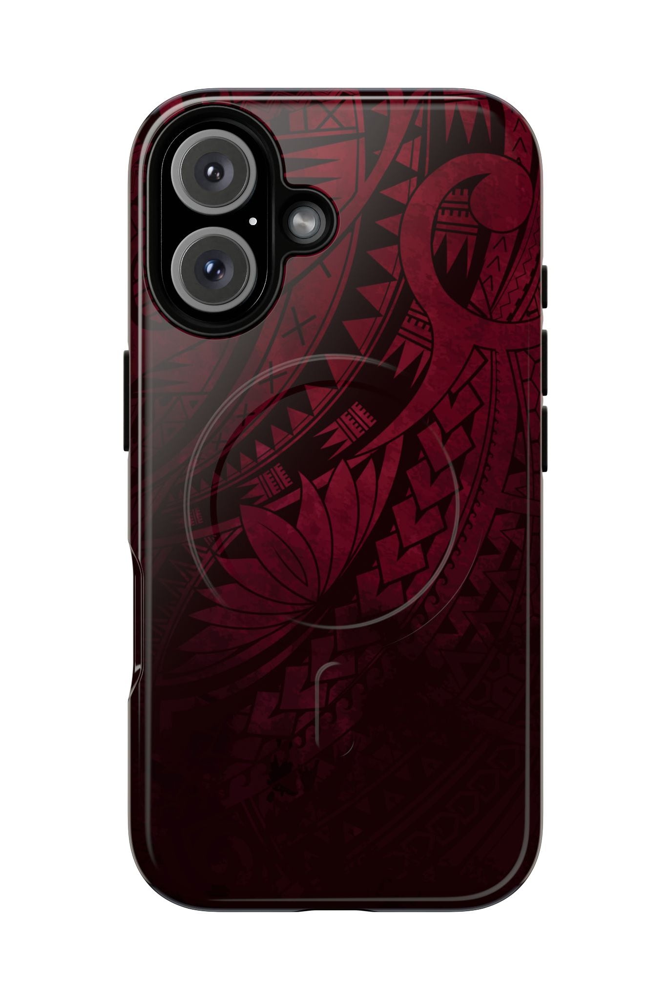 Eternal Ember MagSafe iPhone Case iPhone 16 Glossy - Hawaiian Red Tribal Polynesian Design - The Local Banyan