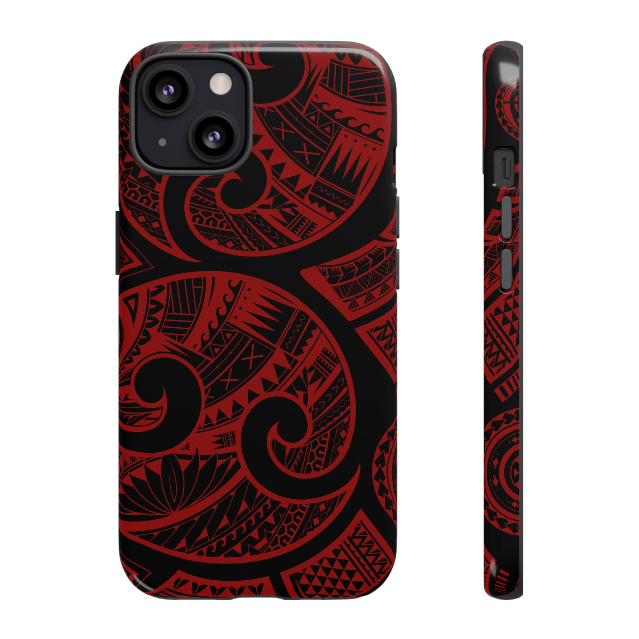 Island Tribal Red Tough Case for iPhone Phone Case Printify iPhone 13 Glossy
