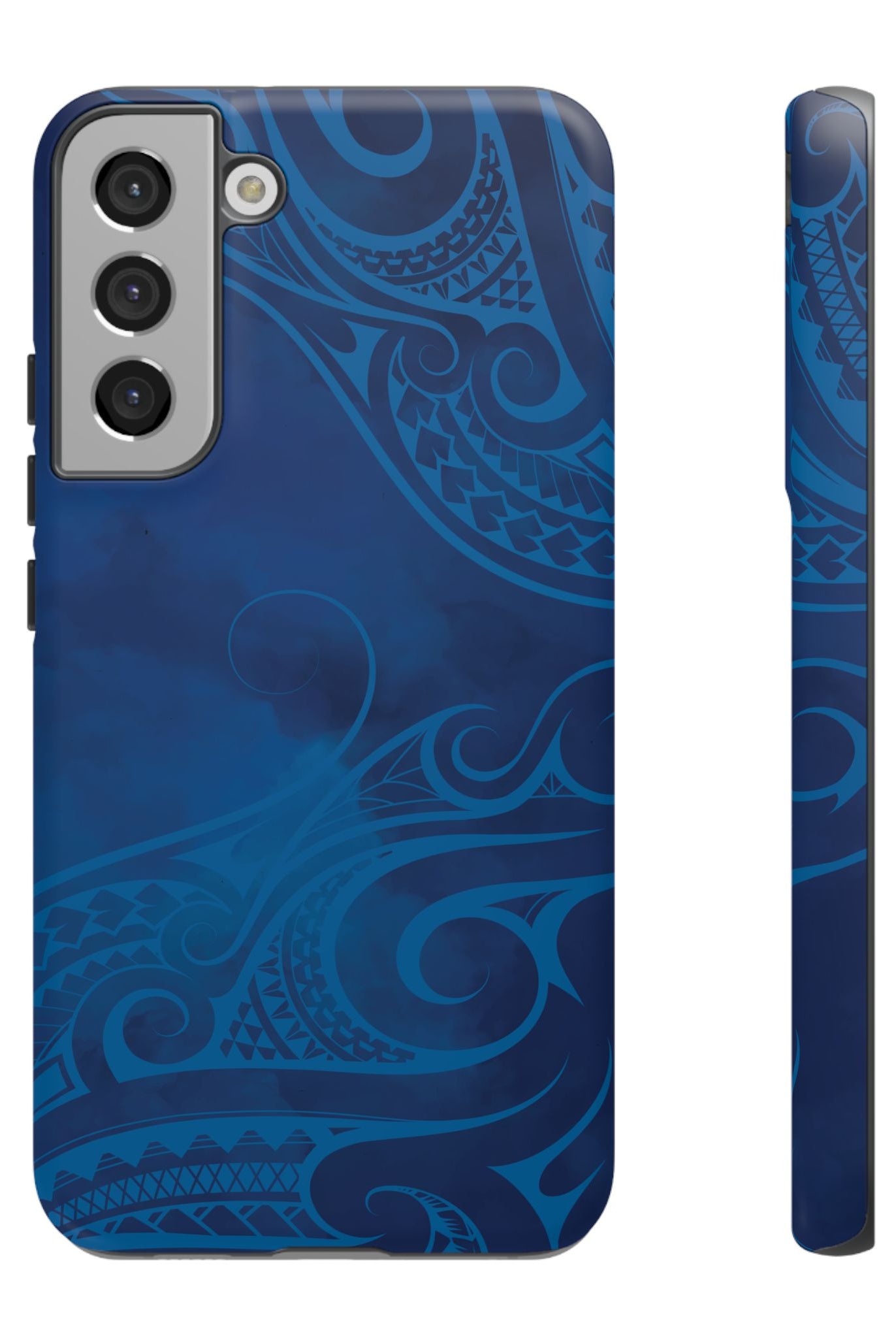Kai Legacy Tough Samsung Galaxy Case Samsung Galaxy S22 Plus Matte - Hawaiian Ocean Blue Polynesian Tribal Design - The Local Banyan