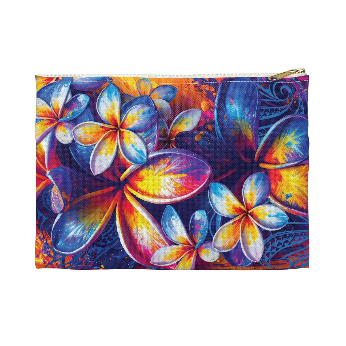 Sunset Ink Travel Pouch Small White zipper The Local Banyan