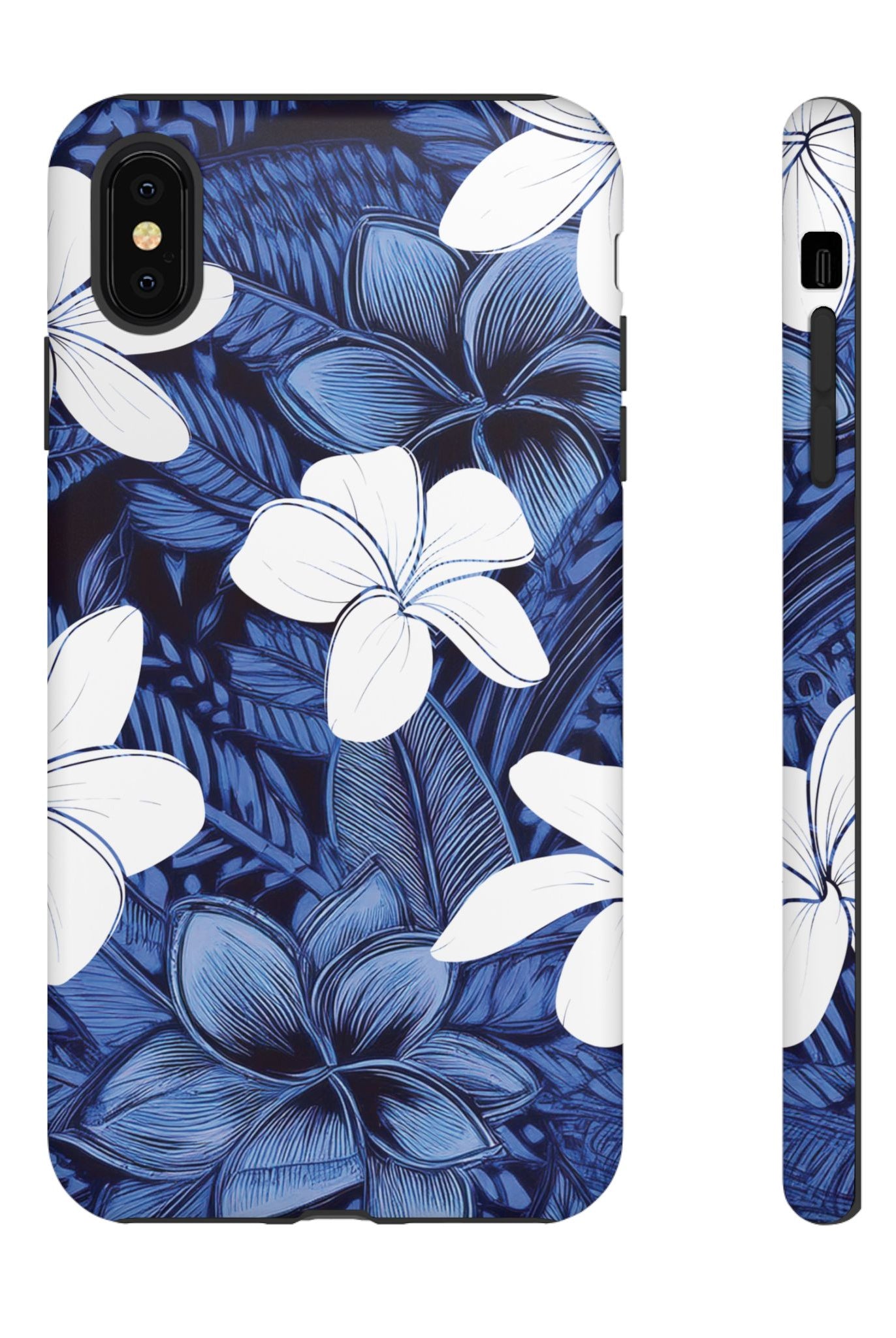 Eternal Blue Plumeria Tough Case for iPhone Phone Case The Local Banyan
