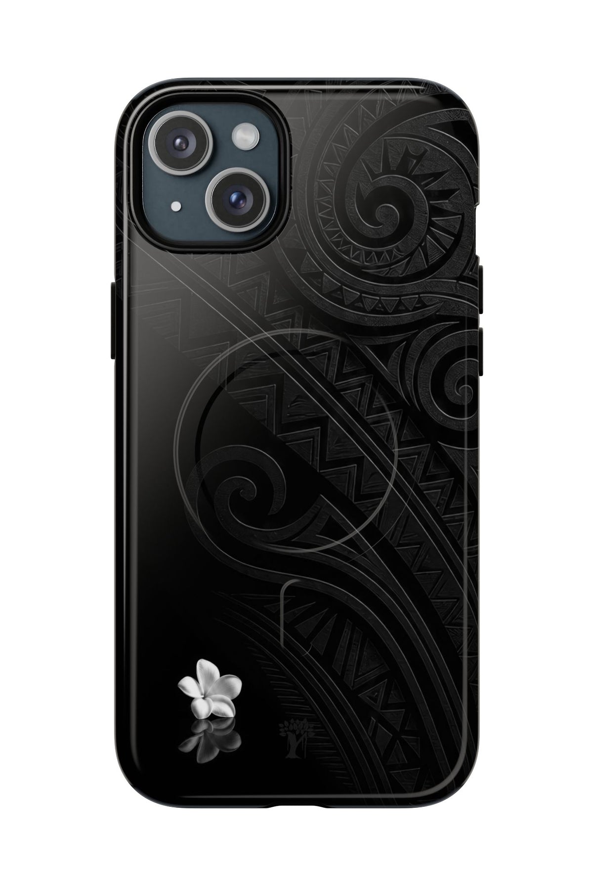 Plumeria Aka Magnetic Case for iPhone iPhone 15 Plus Glossy The Local Banyan