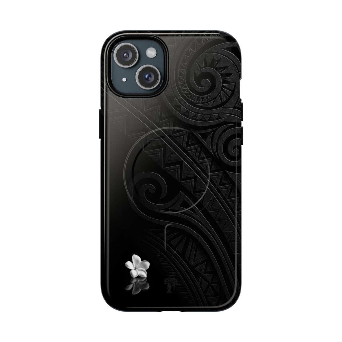 Plumeria Aka Magnetic Case for iPhone iPhone 15 Plus Glossy The Local Banyan