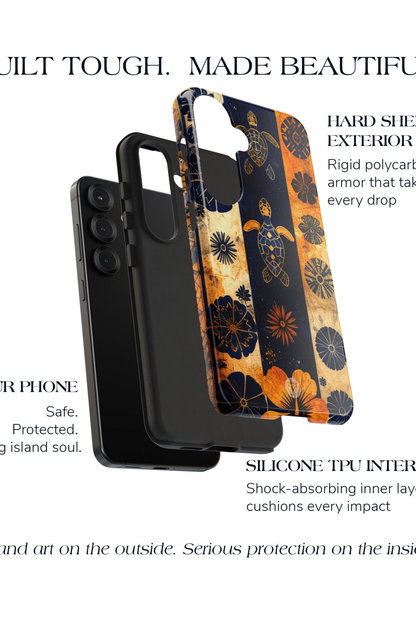 Tapa Pua Lehua Honu Tough Case for Samsung Galaxy Samsung Galaxy S26 Glossy The Local Banyan
