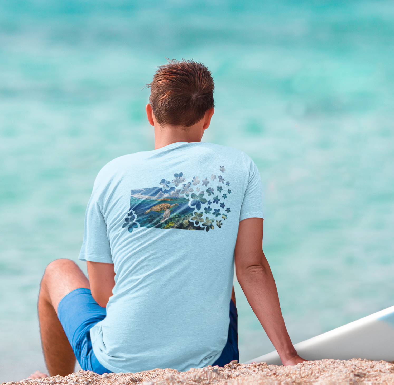 Turtle's Tranquility Paradise Soft Style Tee T-Shirt The Local Banyan