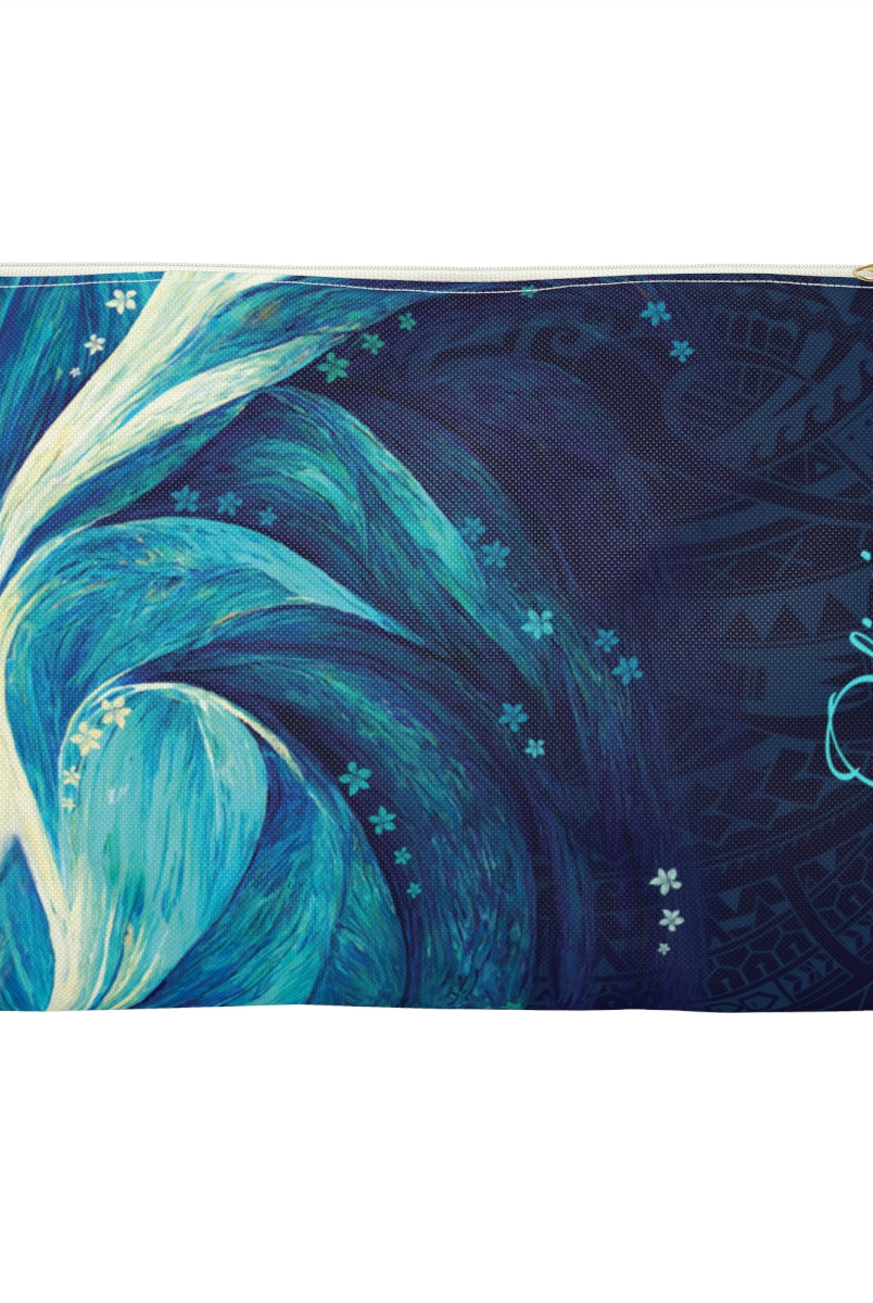 Eternal Mana Personalized Travel Pouch Pouches The Local Banyan White zipper Large