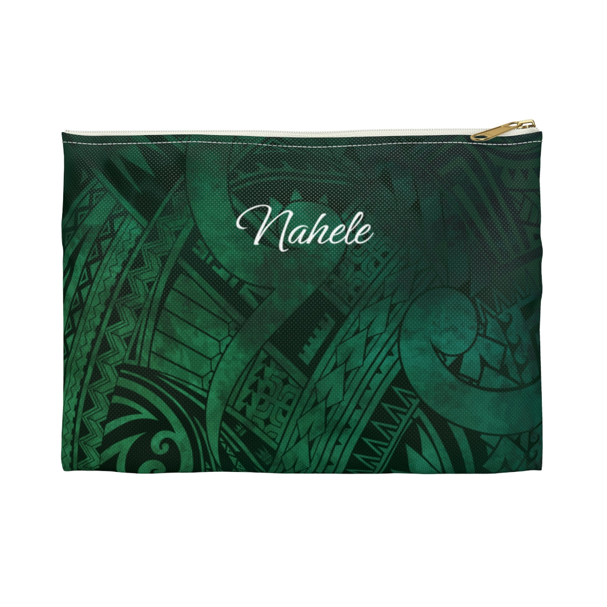 Nāhele Spirit Personalized Travel Pouch Pouches The Local Banyan White zipper Small