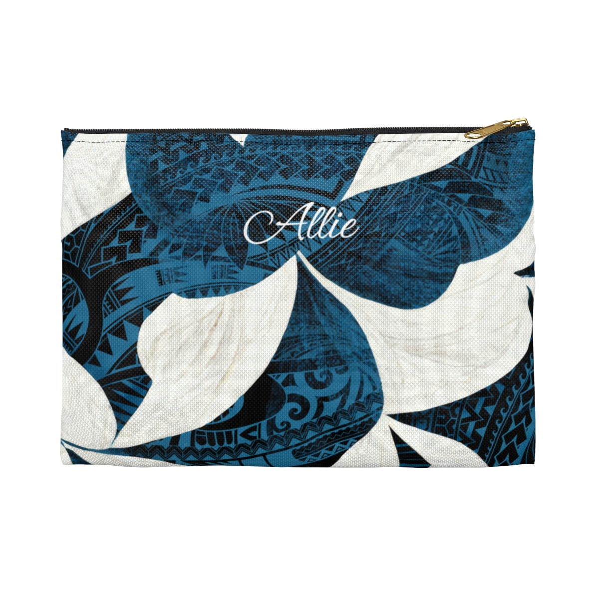 Hana Breeze Personalized Travel Pouch Pouches The Local Banyan Black zipper Small