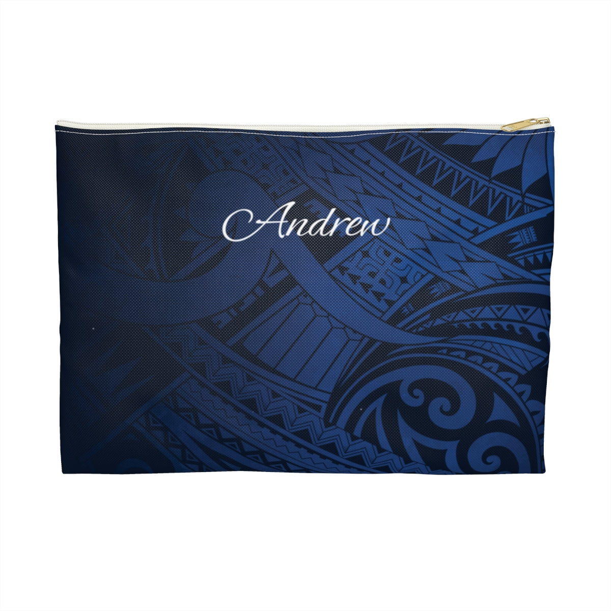 Midnight Essence Personalized Travel Pouch Pouches The Local Banyan White zipper Large