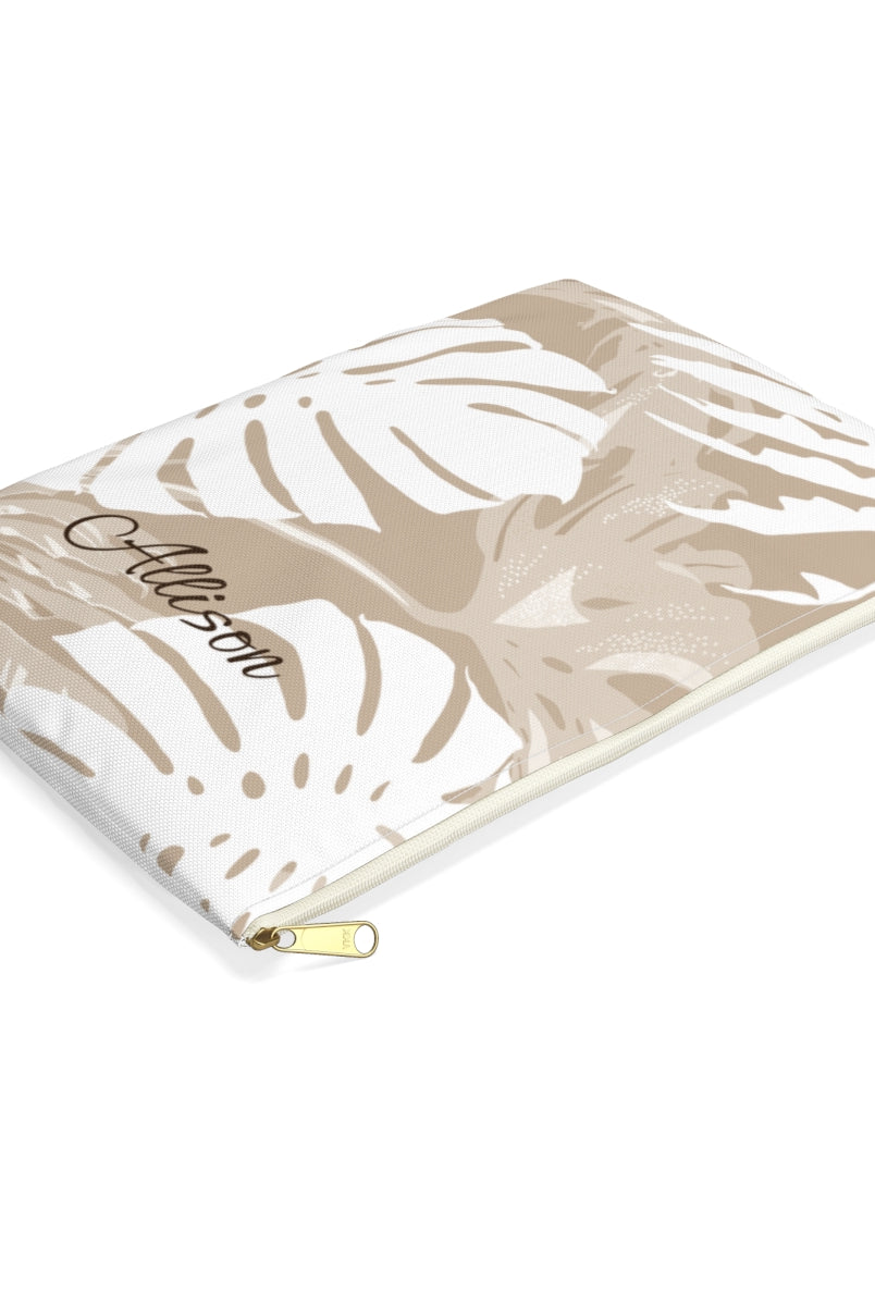 Exotic Monstera Personalized Travel Pouch Pouches The Local Banyan