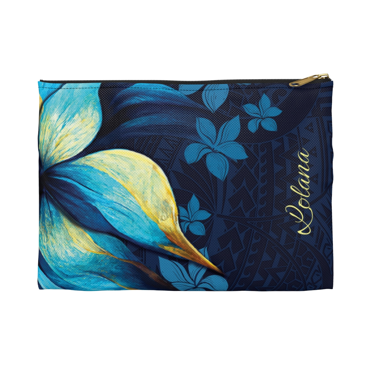 Pō Mahina Personalized Travel Pouch Pouches The Local Banyan Black zipper Small