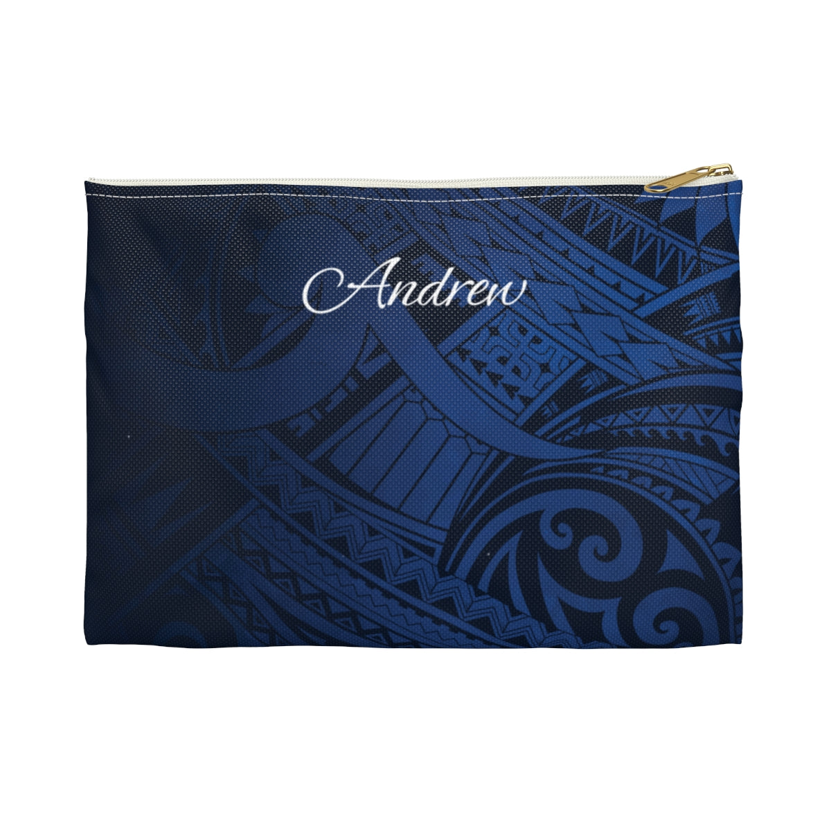 Midnight Essence Personalized Travel Pouch Pouches The Local Banyan White zipper Small
