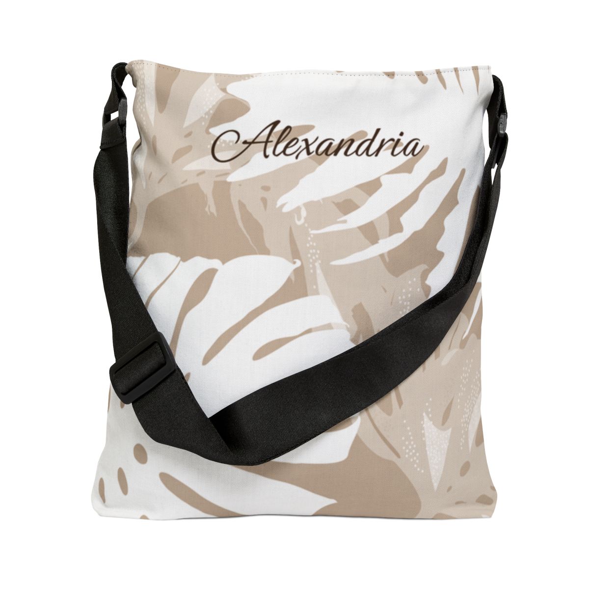 Exotic Monstera Personalized Tote Bag with Adjustable Strap Totes The Local Banyan