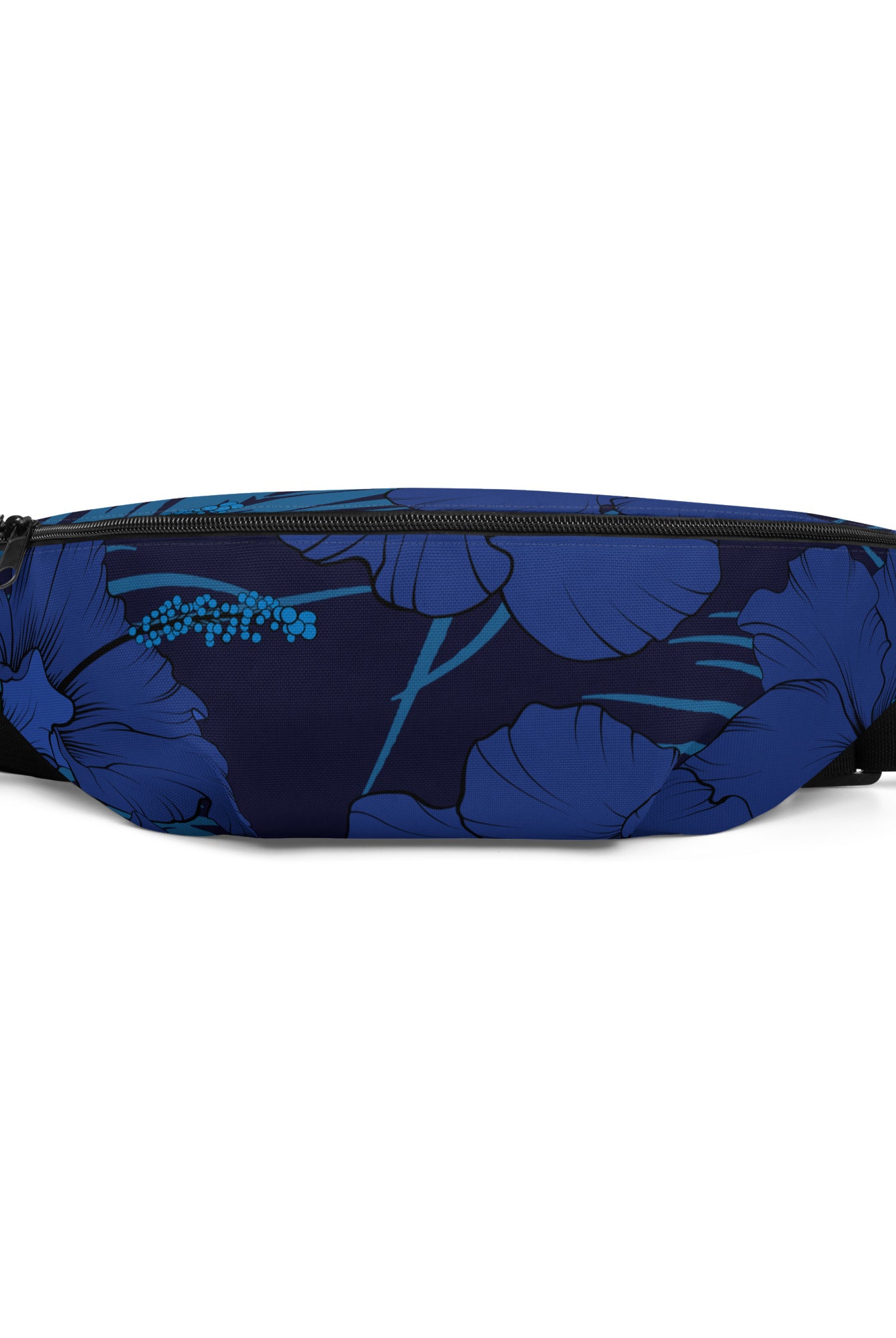 Deep Blue Hibiscus Hip Bag Hip Bag One Size